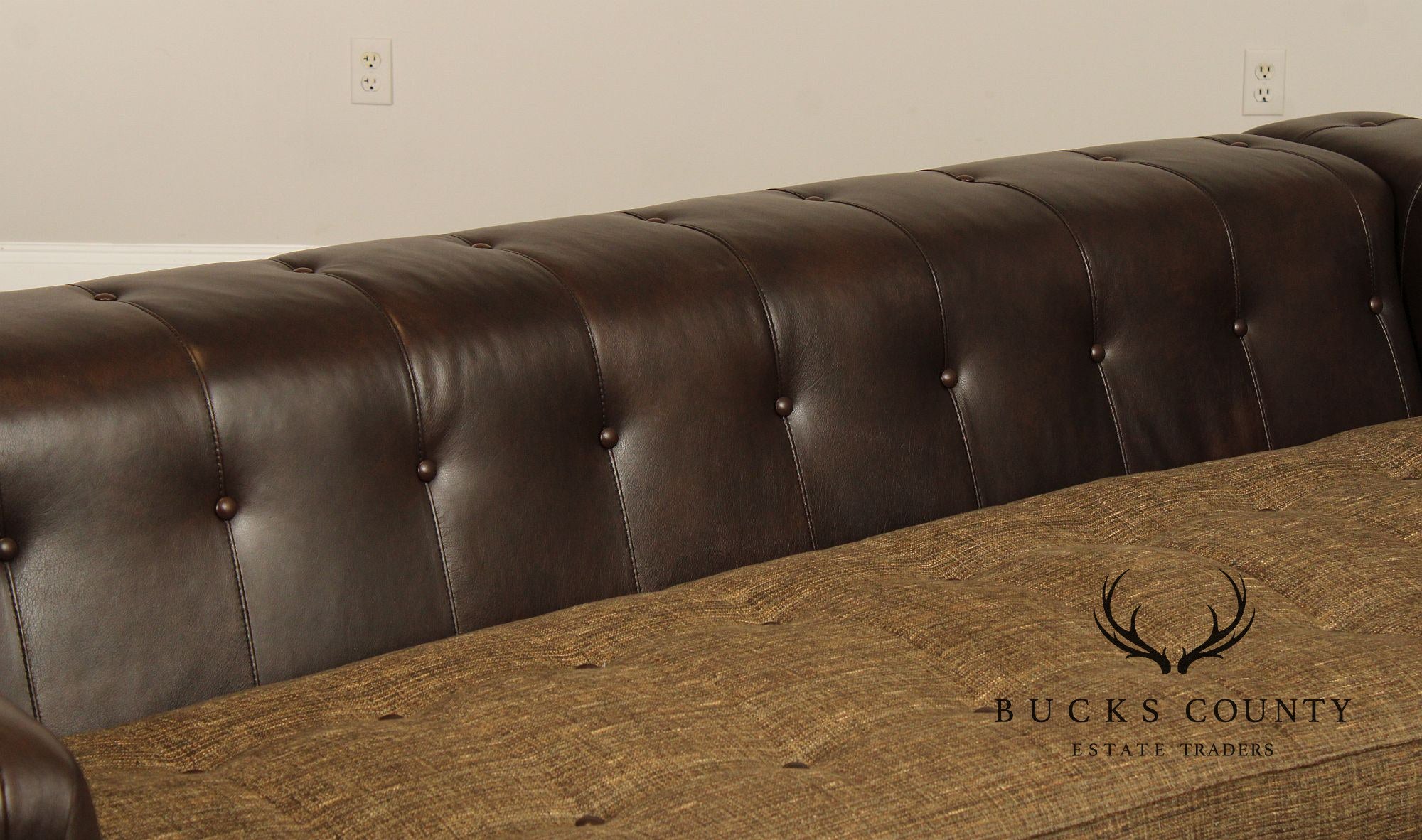 Stickley Chesterfield Style 'Chicago' Leather Sofa