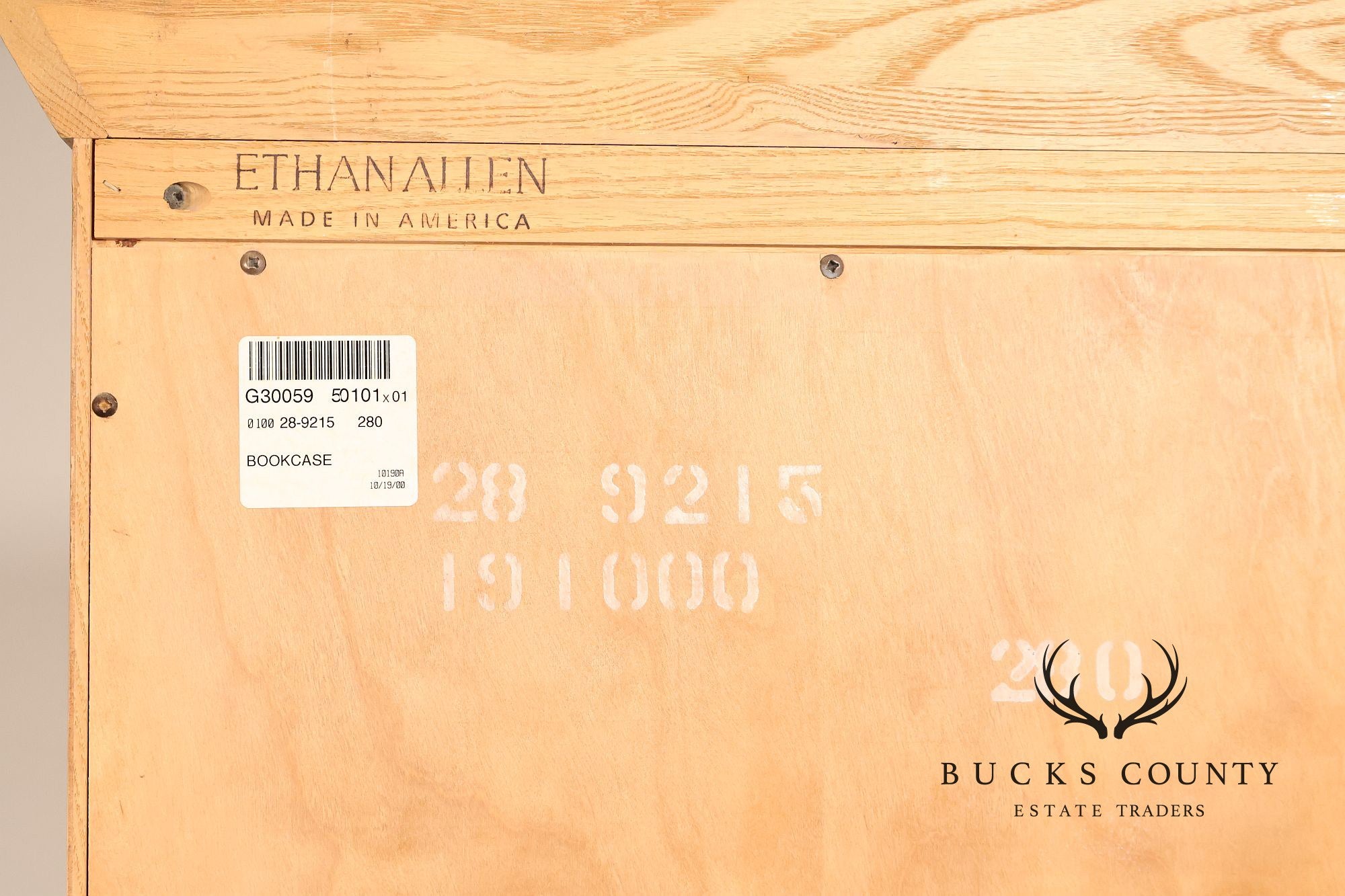 Ethan Allen Horizon Collection Tall Narrow Bookcase