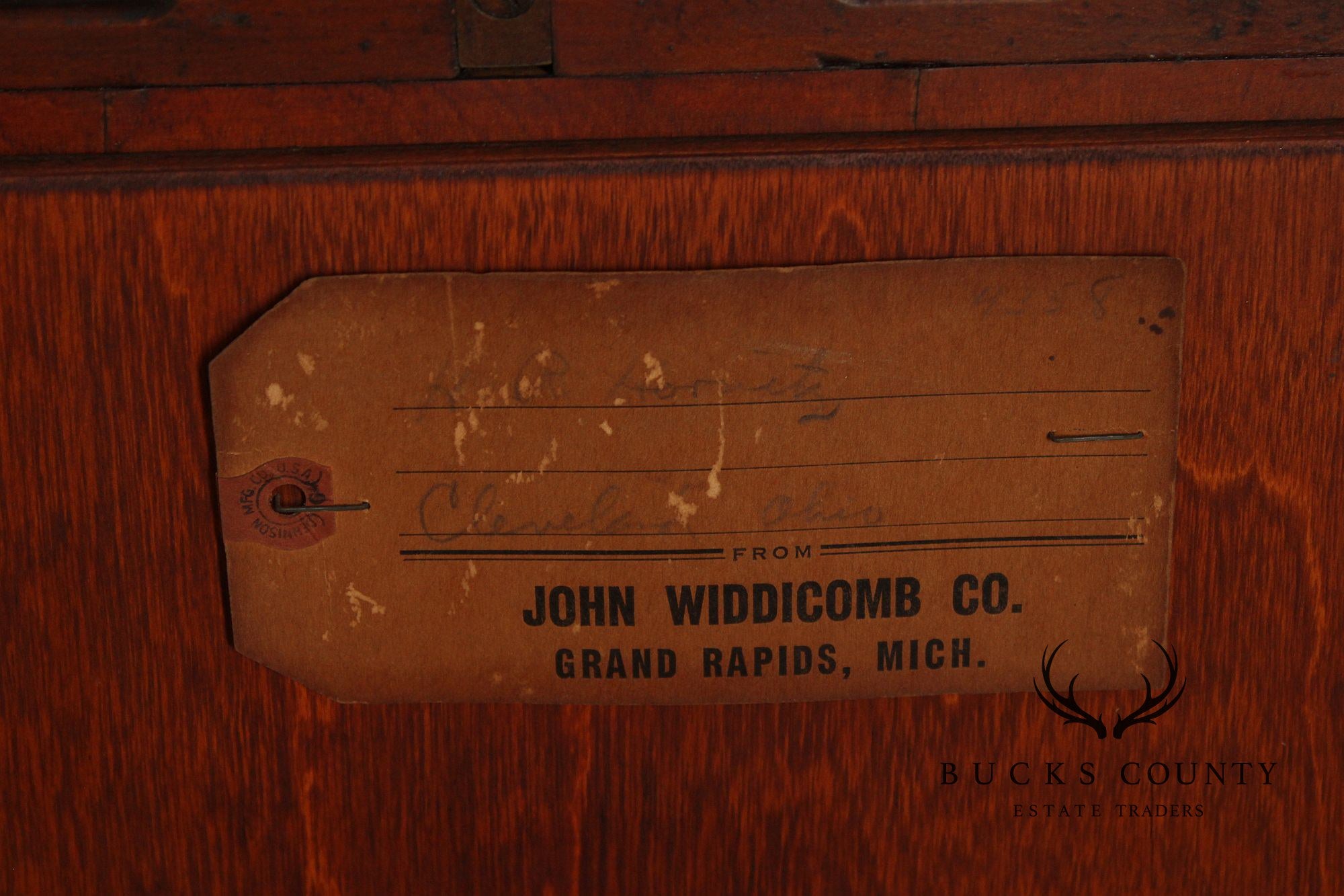 John Widdicomb Adam Style Mahogany And Partial Gilt Wall Mirror