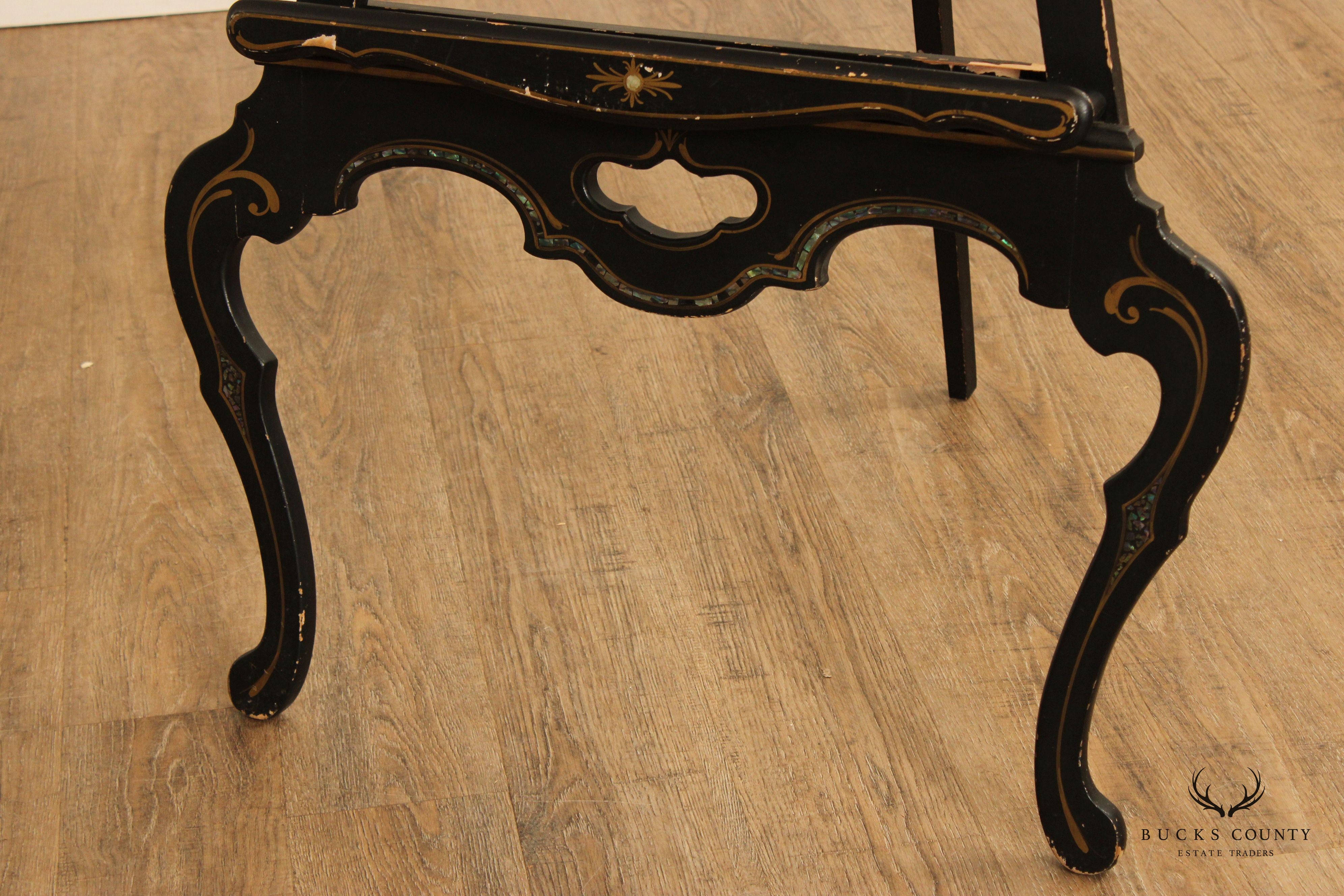 Victorian Style Ebonized Wooden Floor Easel