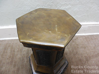 Heavy Bronze Renaissance Style Hexagon Pedestal