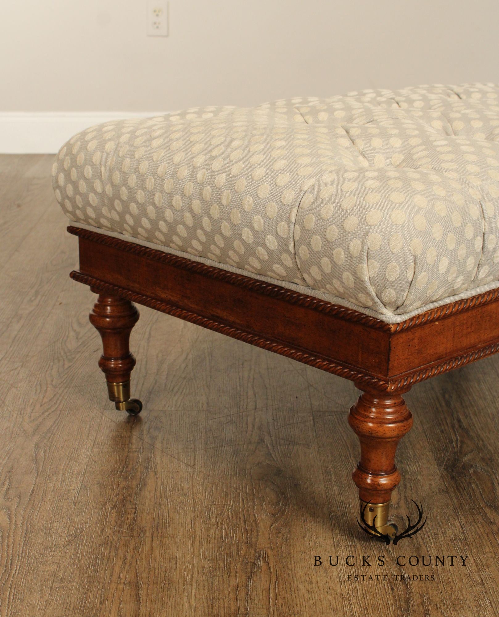 English Regency Style Tufted Ottoman