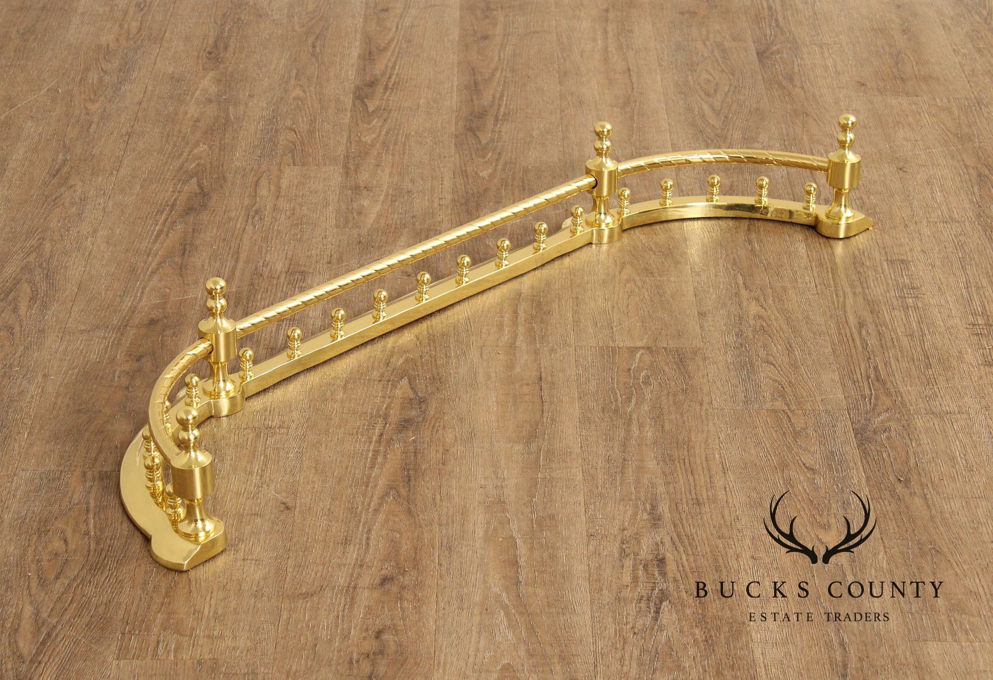 Traditional Polished Brass Fireplace Fender