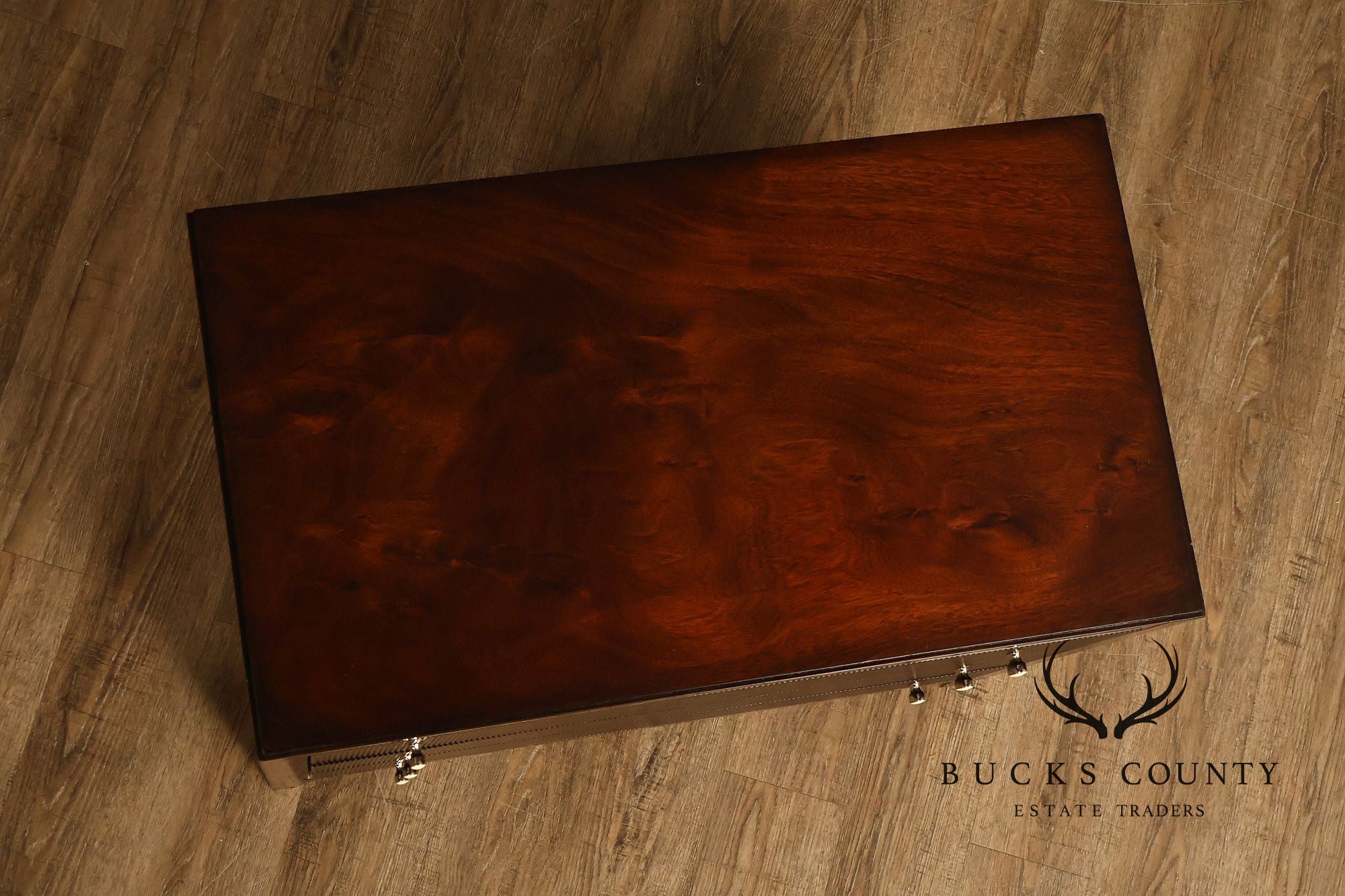 Caracole Art Deco Style Pair of Mahogany Chest Nightstands