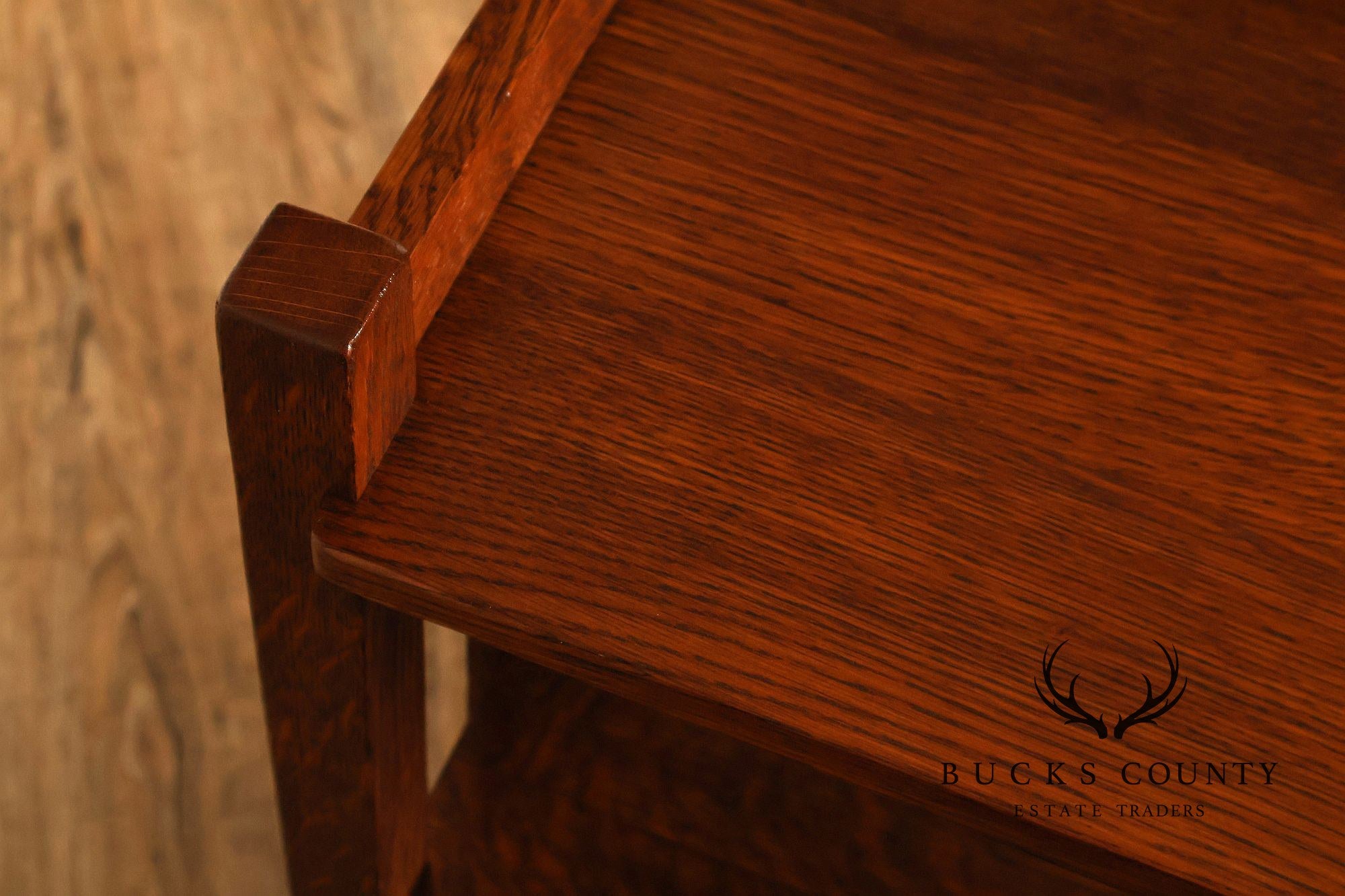 Antique Stickley Brothers Mission Oak Magazine Stand Bookcase