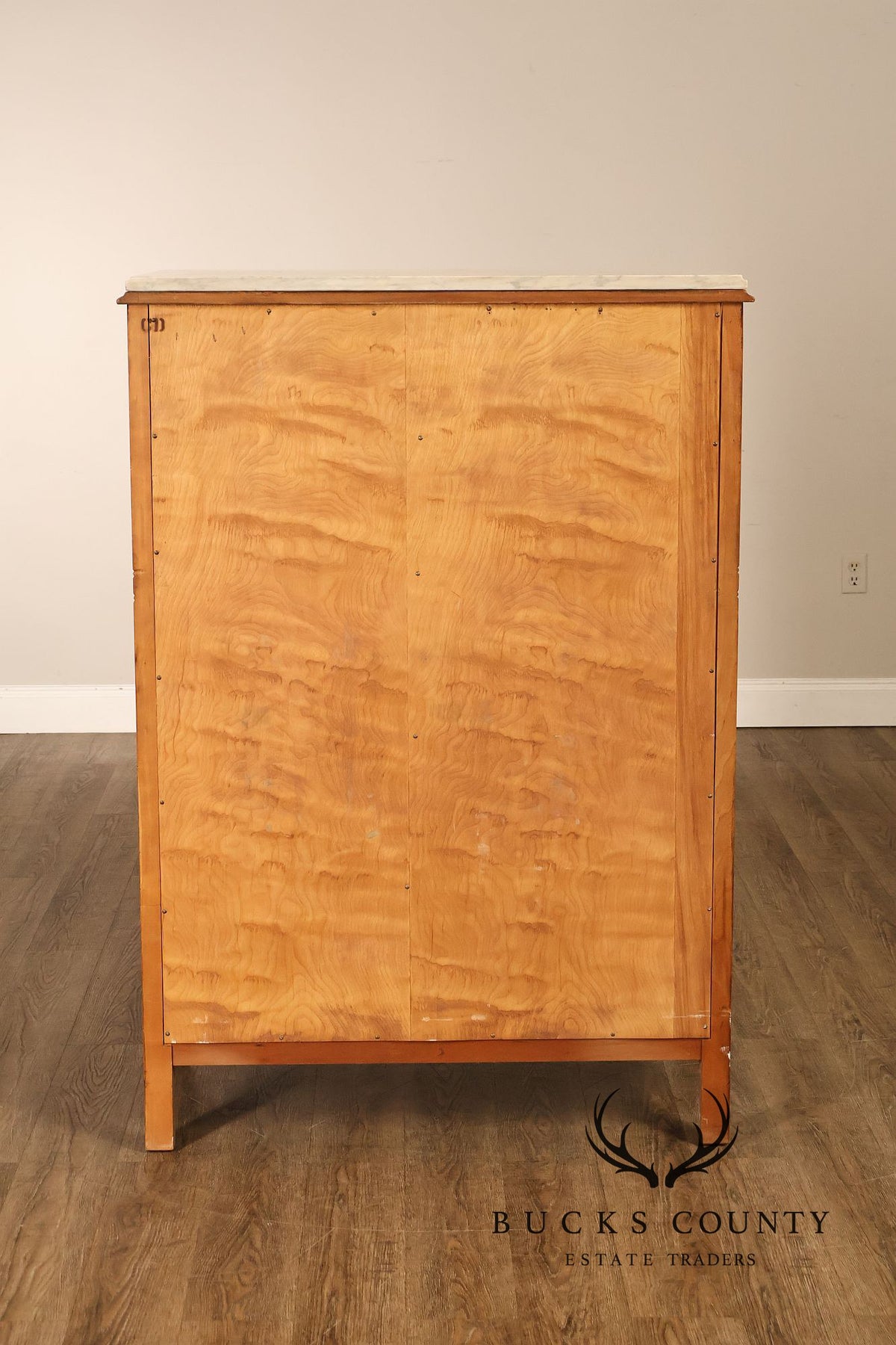 French Provincial Style Marble Top Tall Chest Of Drawers