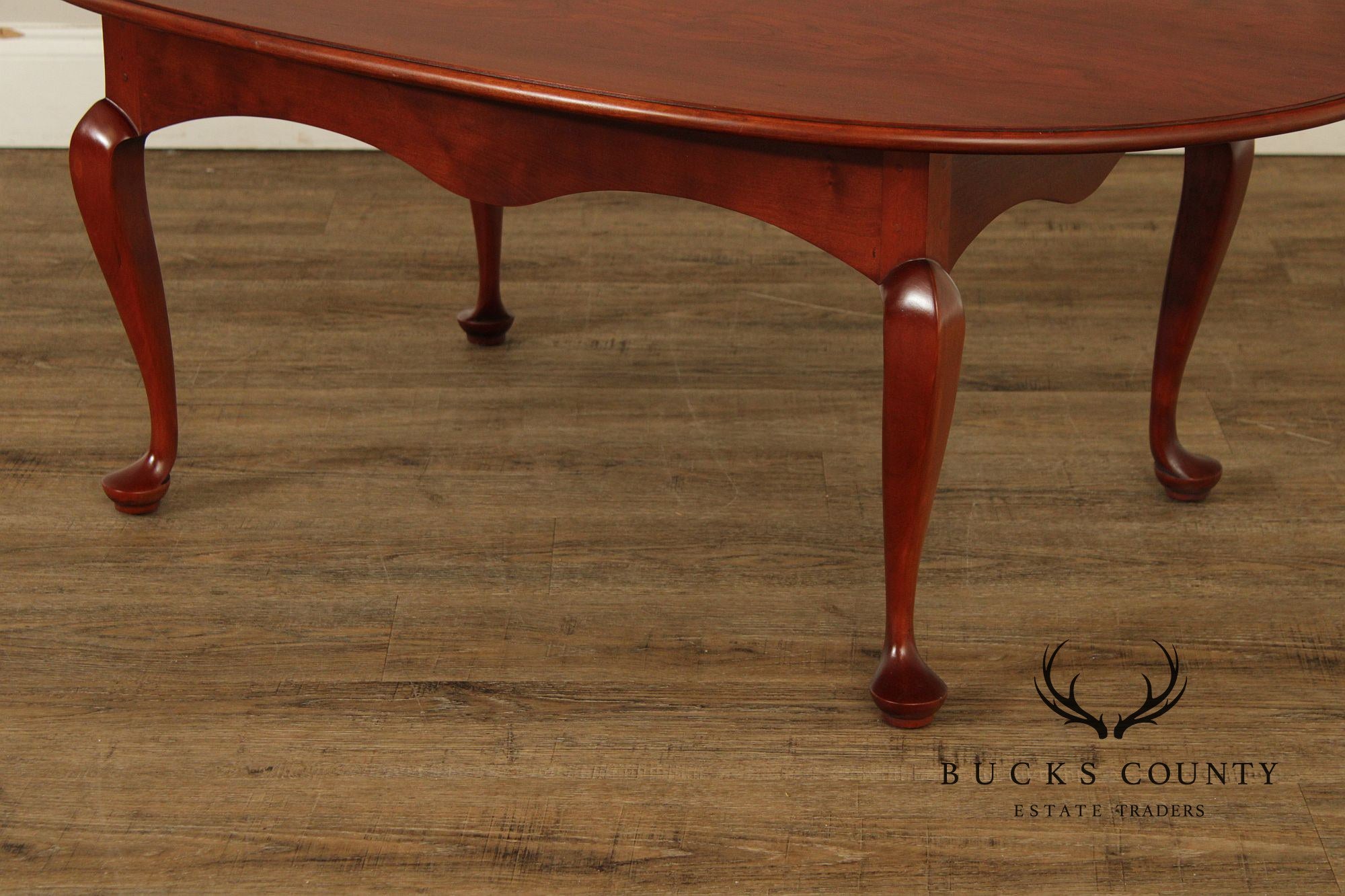 Bench Made Queen Anne Style Oval Cherry Coffee table