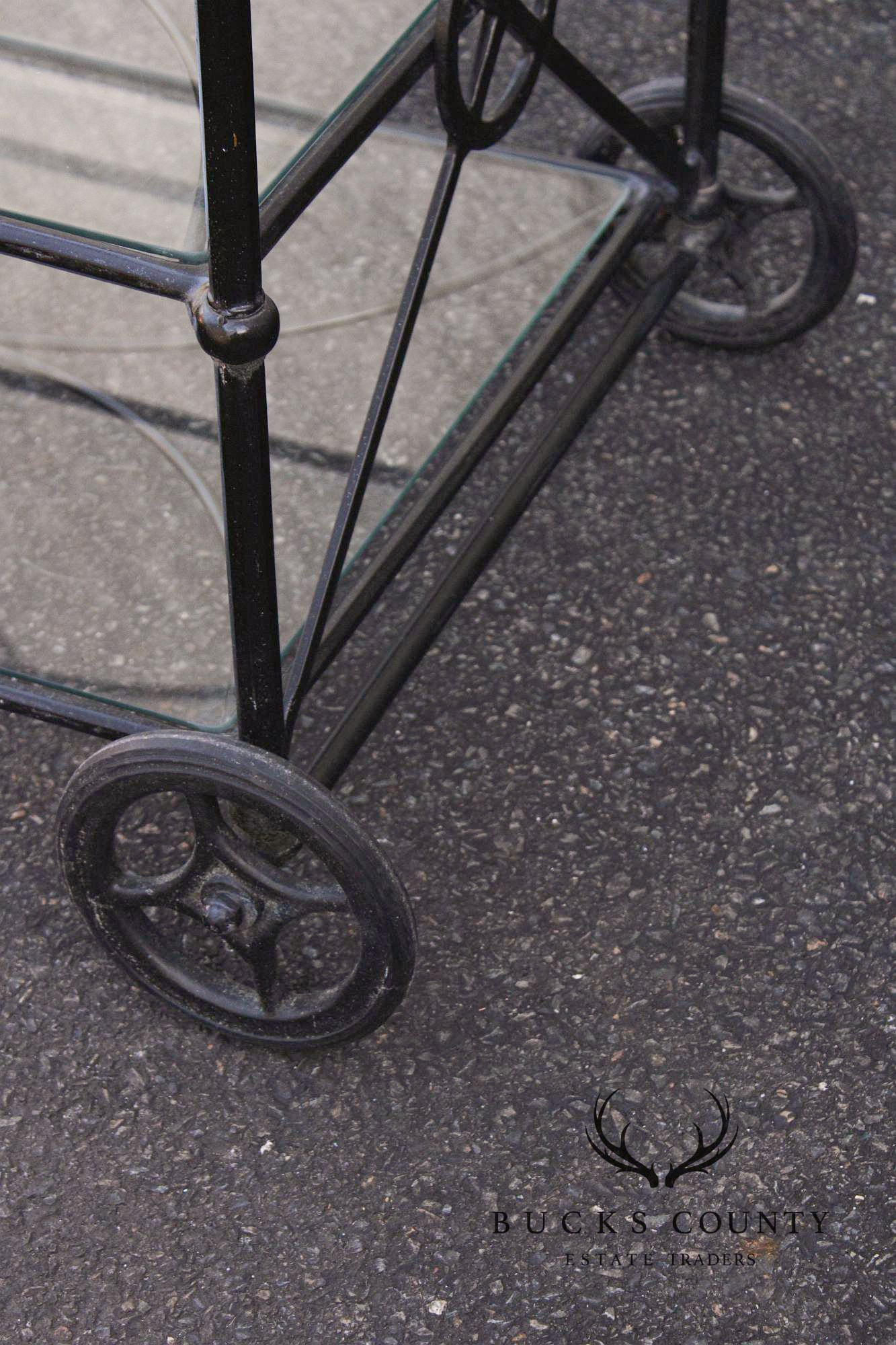 Woodard Delphi Three-Tier Patio Serving Bar Cart