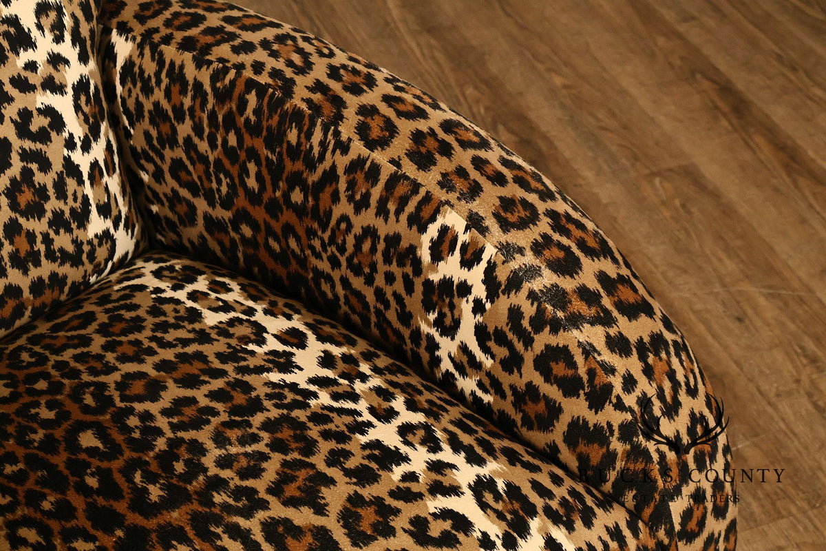 Art Deco Style Leopard Print Armchair