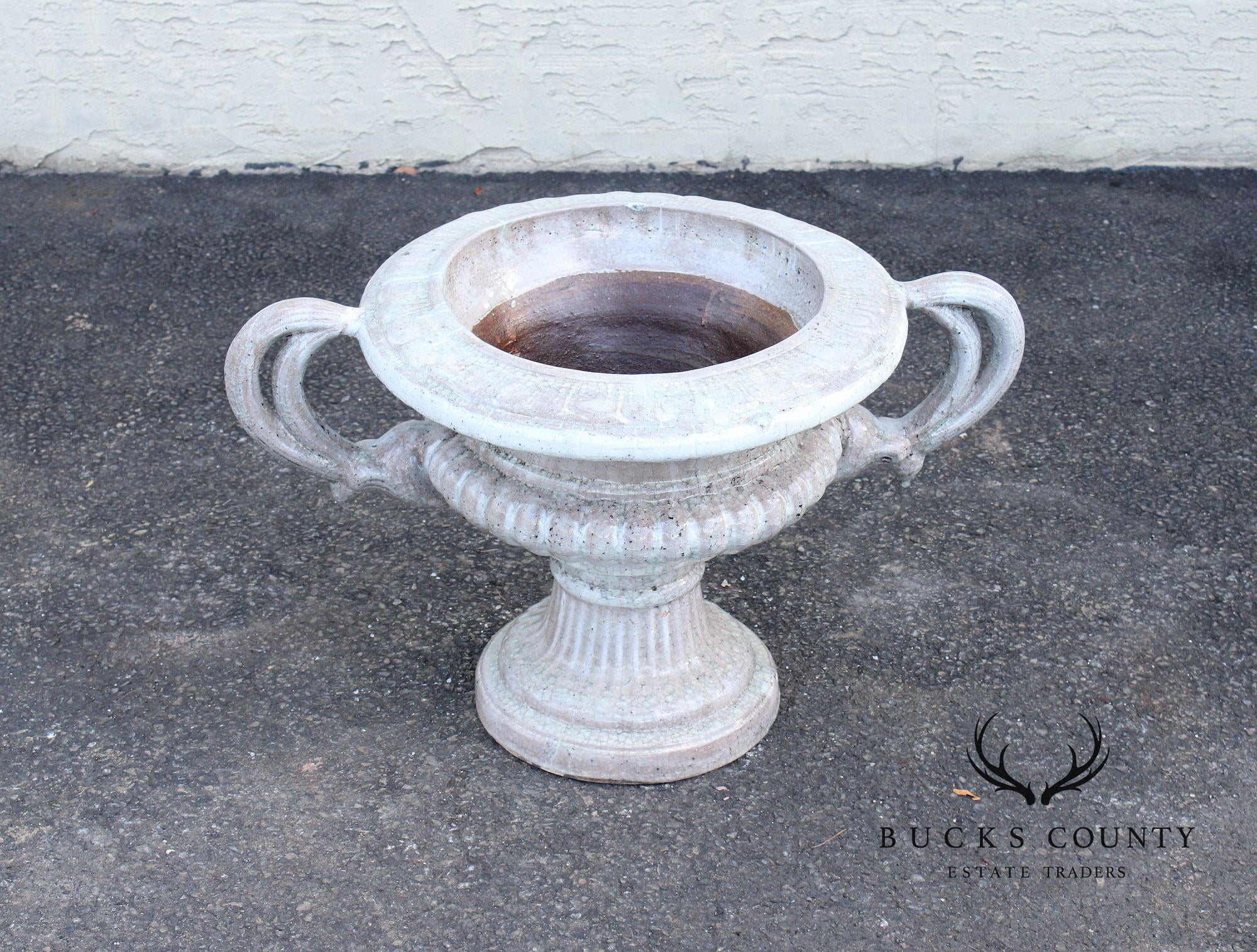 Classical Style Glazed Terracotta Garden Urn Planter