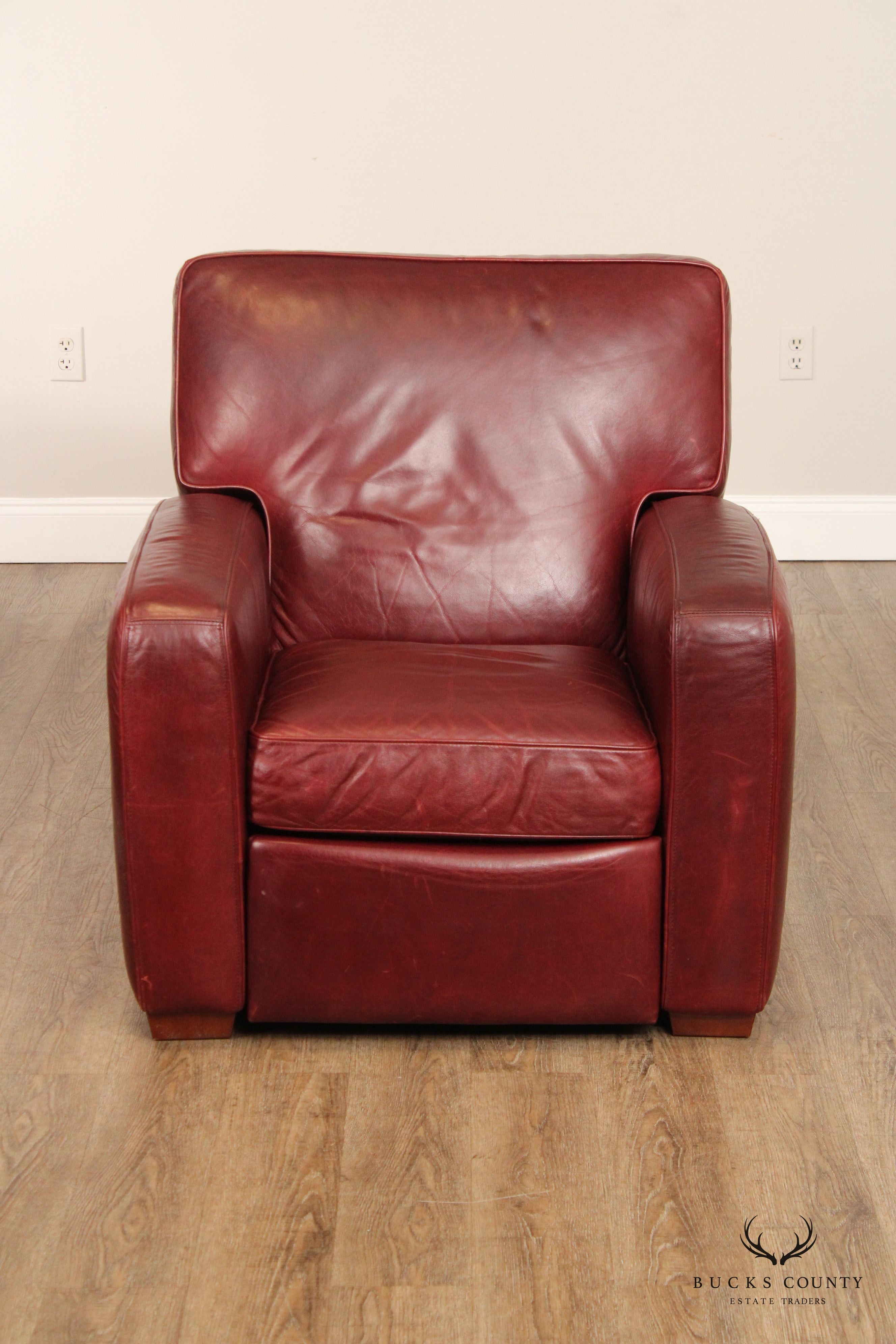 Crate & Barrel Leather Recliner