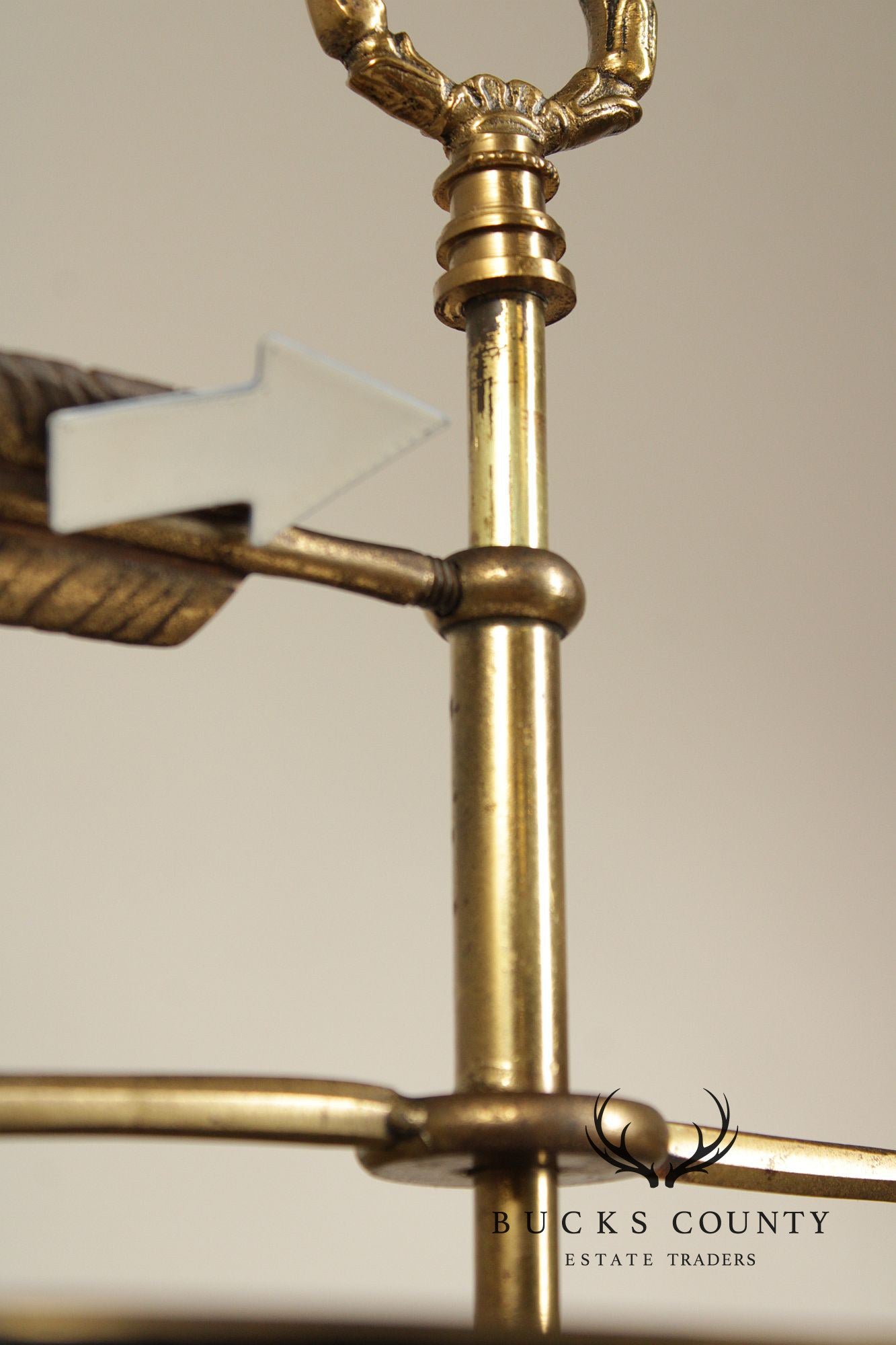 Vintage Brass Bouillotte Desk Lamp