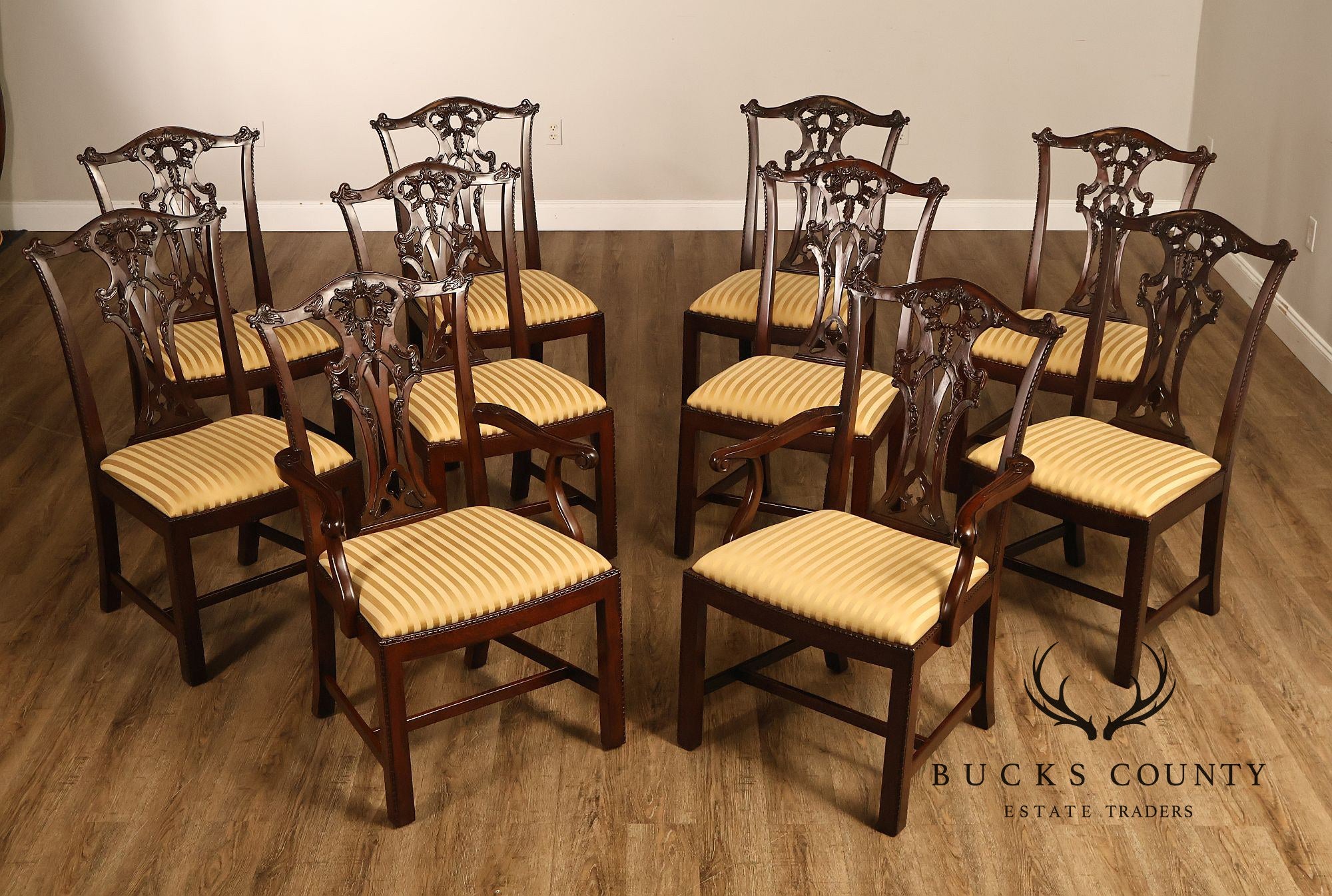 Henredon Set of 10 Mahogany Dining Chairs