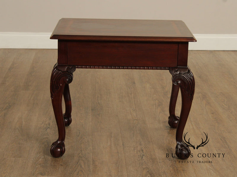 Thomasville Mahogany Collection Chippendale Style Ball And Claw Side Table