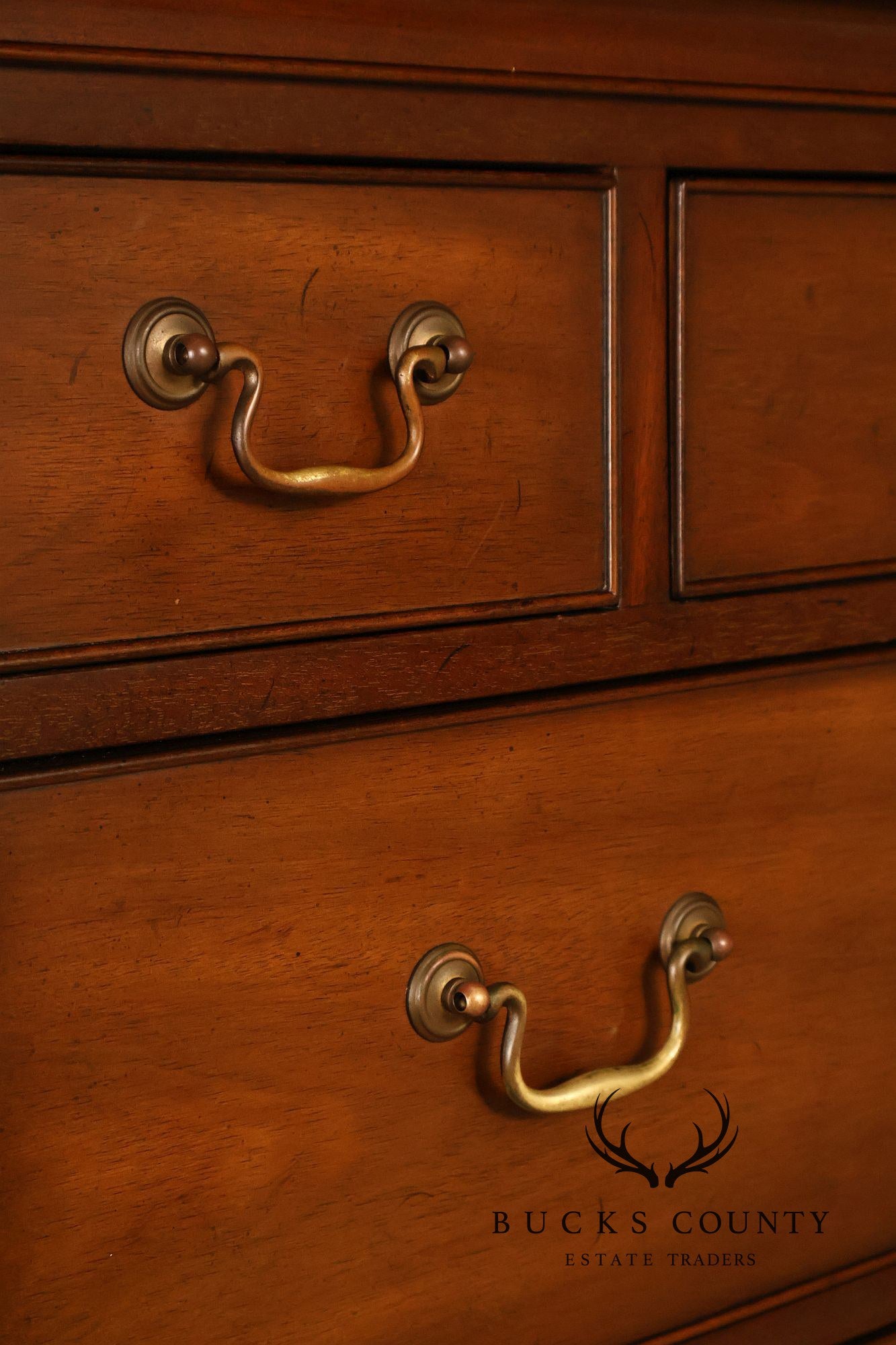 Kittinger Mahogany 10 Drawer Chippendale Style Chest-on-Chest Tall Dresser