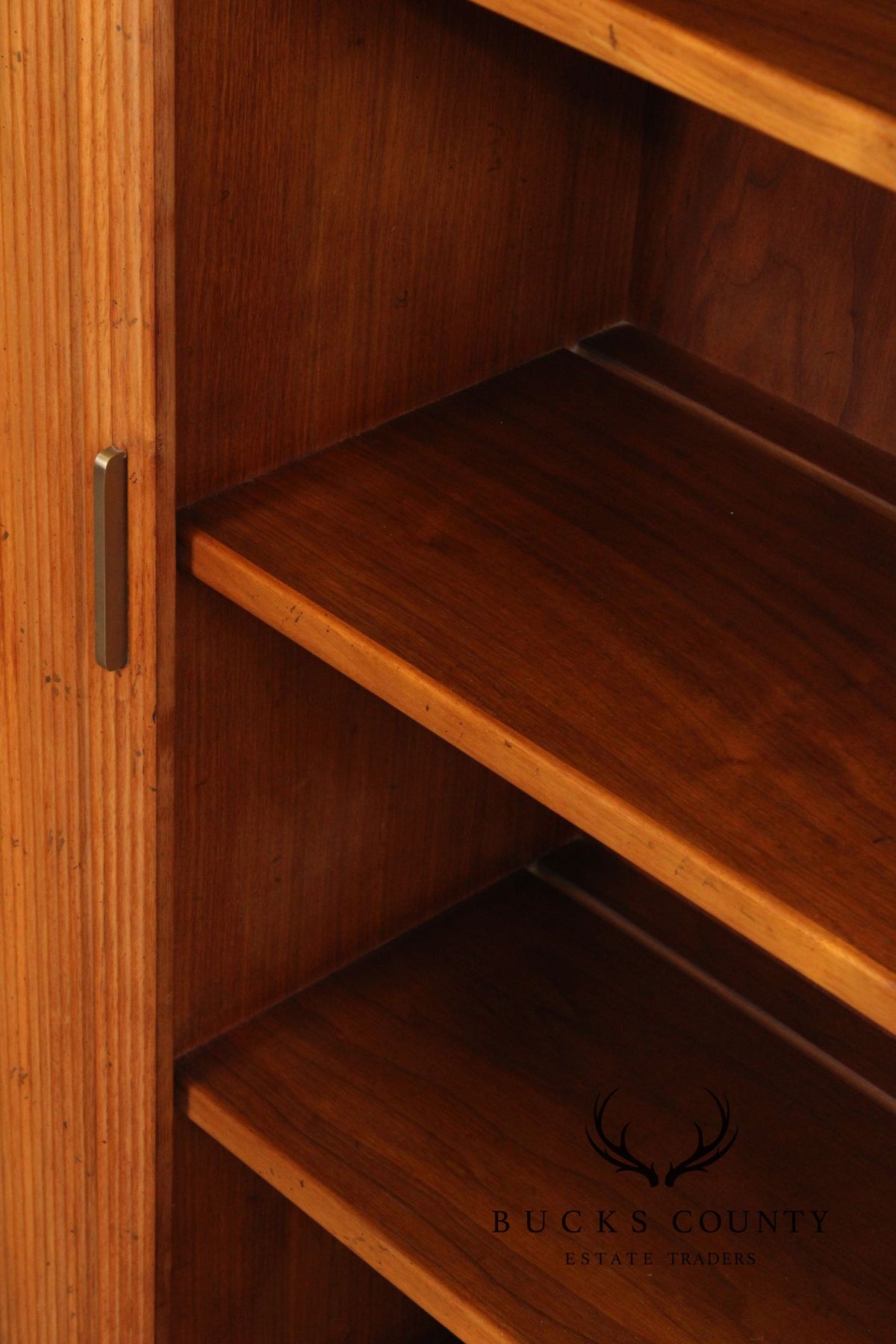 Baker Mid Century Modern Sliding Door Bookcase