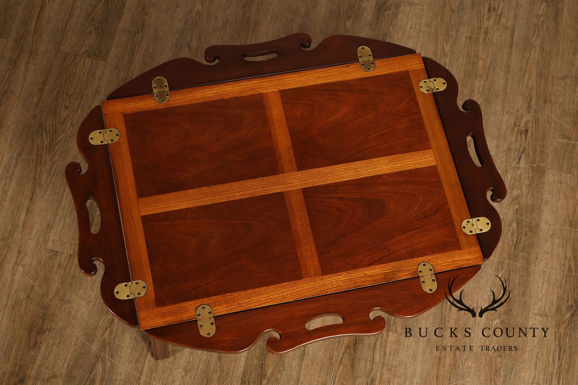 Chippendale Style Mahogany Butler's Tray Table