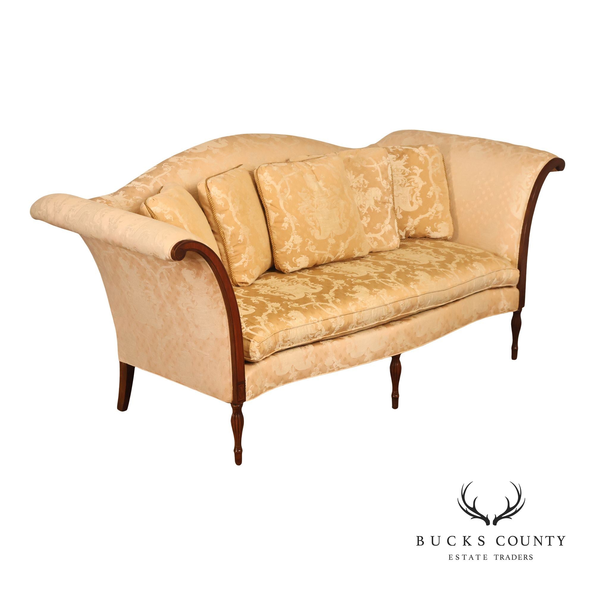 Southwood Sheraton Style Camelback Upholstered Sofa