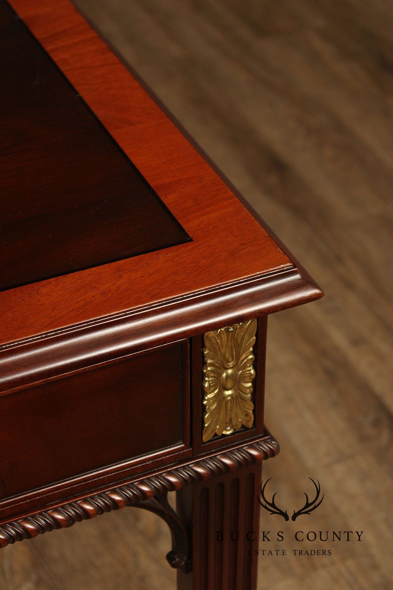 Stickley Georgian Style Banded Mahogany Writing Desk