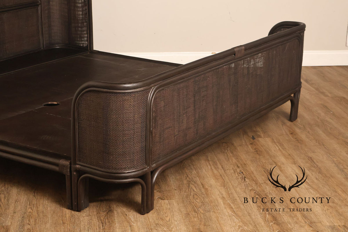 Arhaus Maya King Size Faux Bamboo And Cane Bed