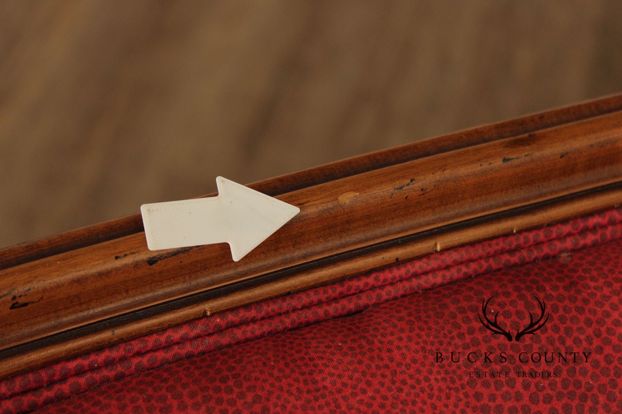 French Louis XV Style Walnut Upholstered Sofa