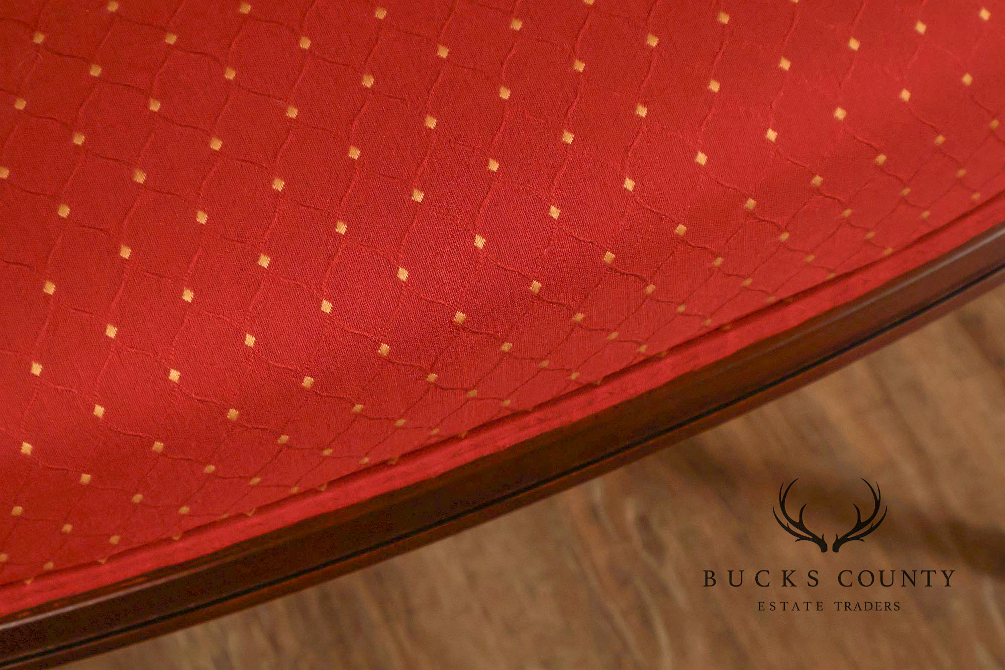 Bassett Federal Style Mahogany Cane Back Accent Chair