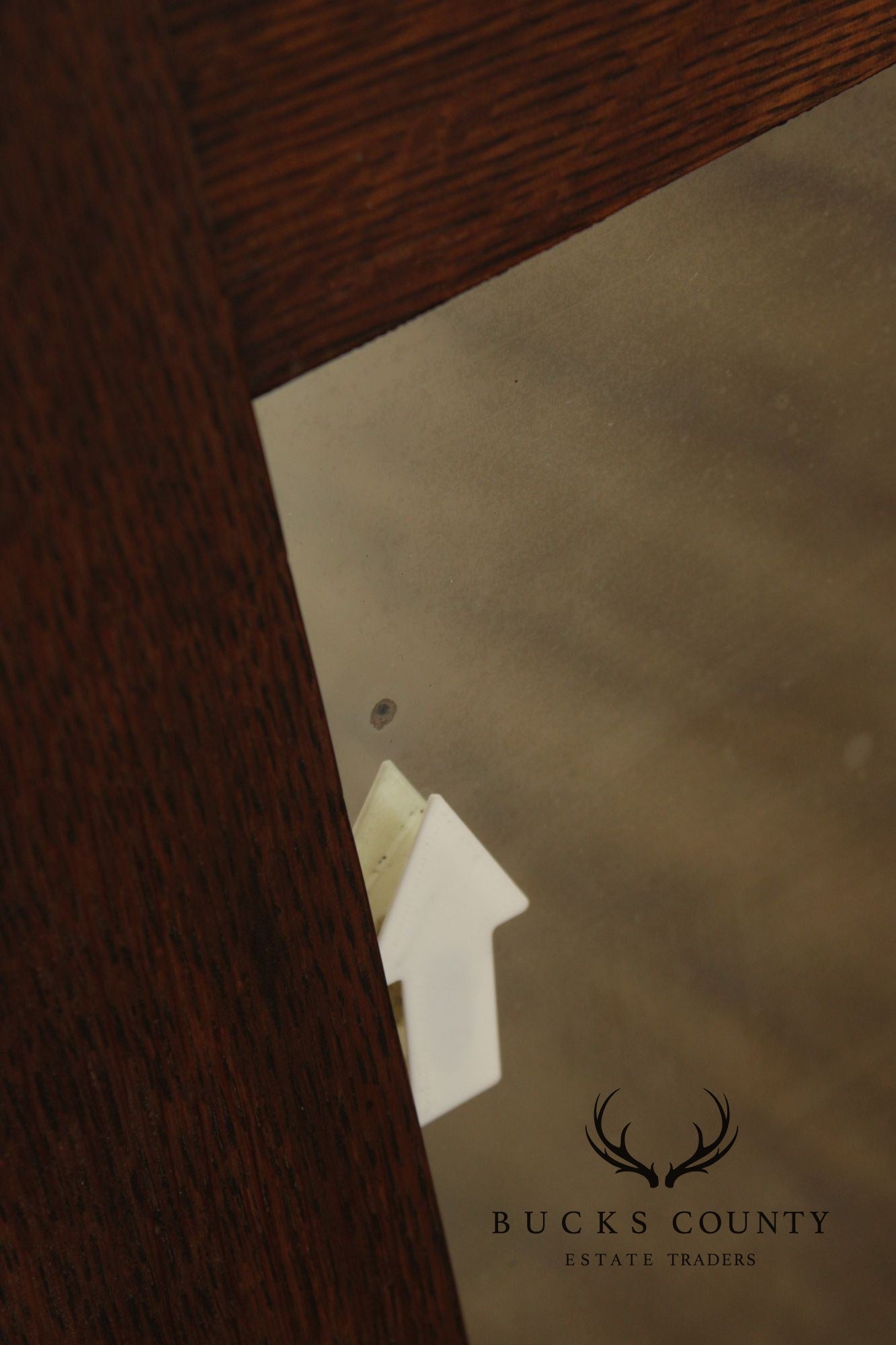 Stickley Brothers Antique Mission Oak Wall Mirror With Hooks No. 7577