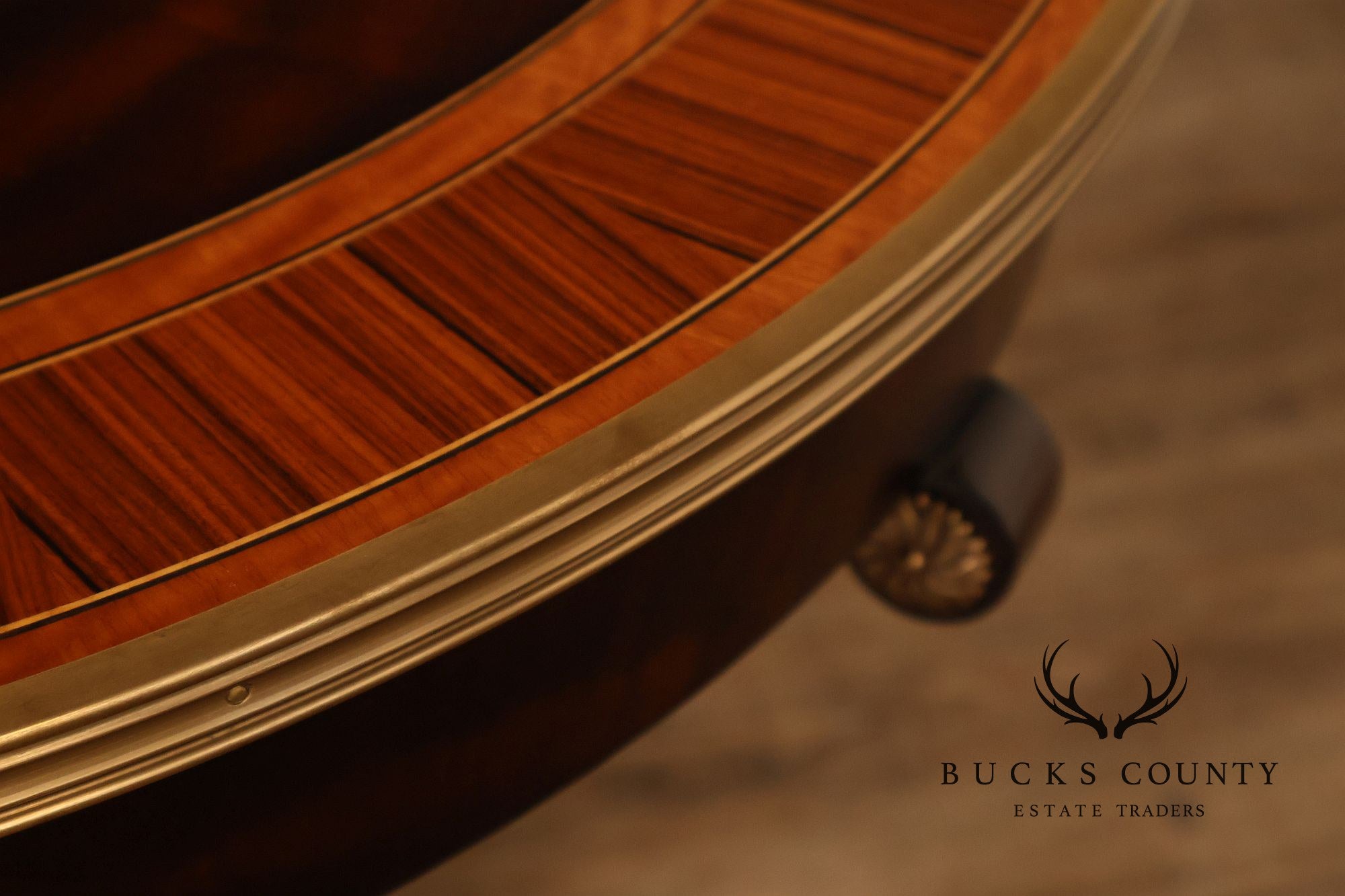 Theodore Alexander Pair of 'After Dinner Drinks' Mahogany Side Tables