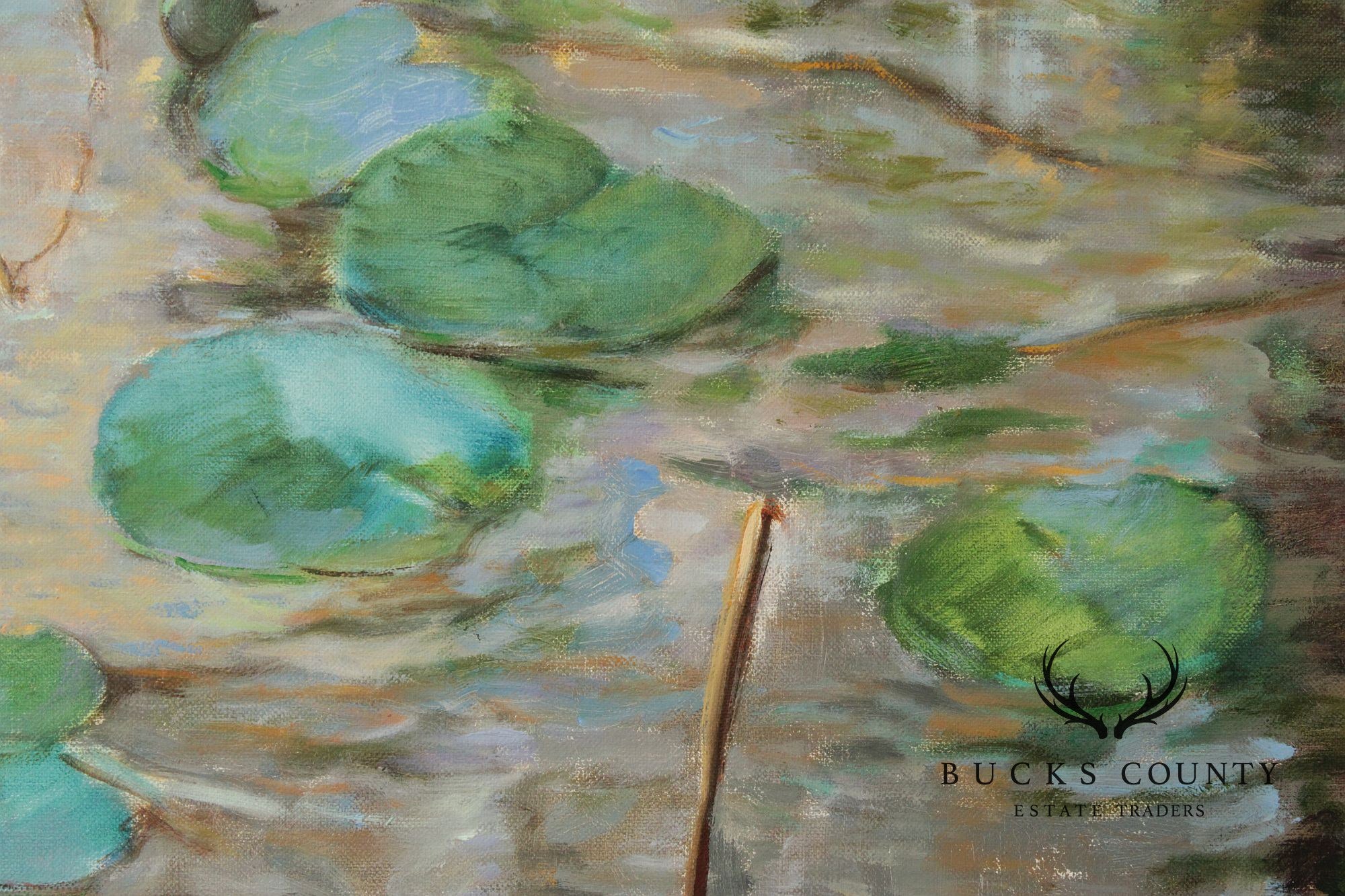 Walter Greer Oil Painting, 'Pond with Galinule'