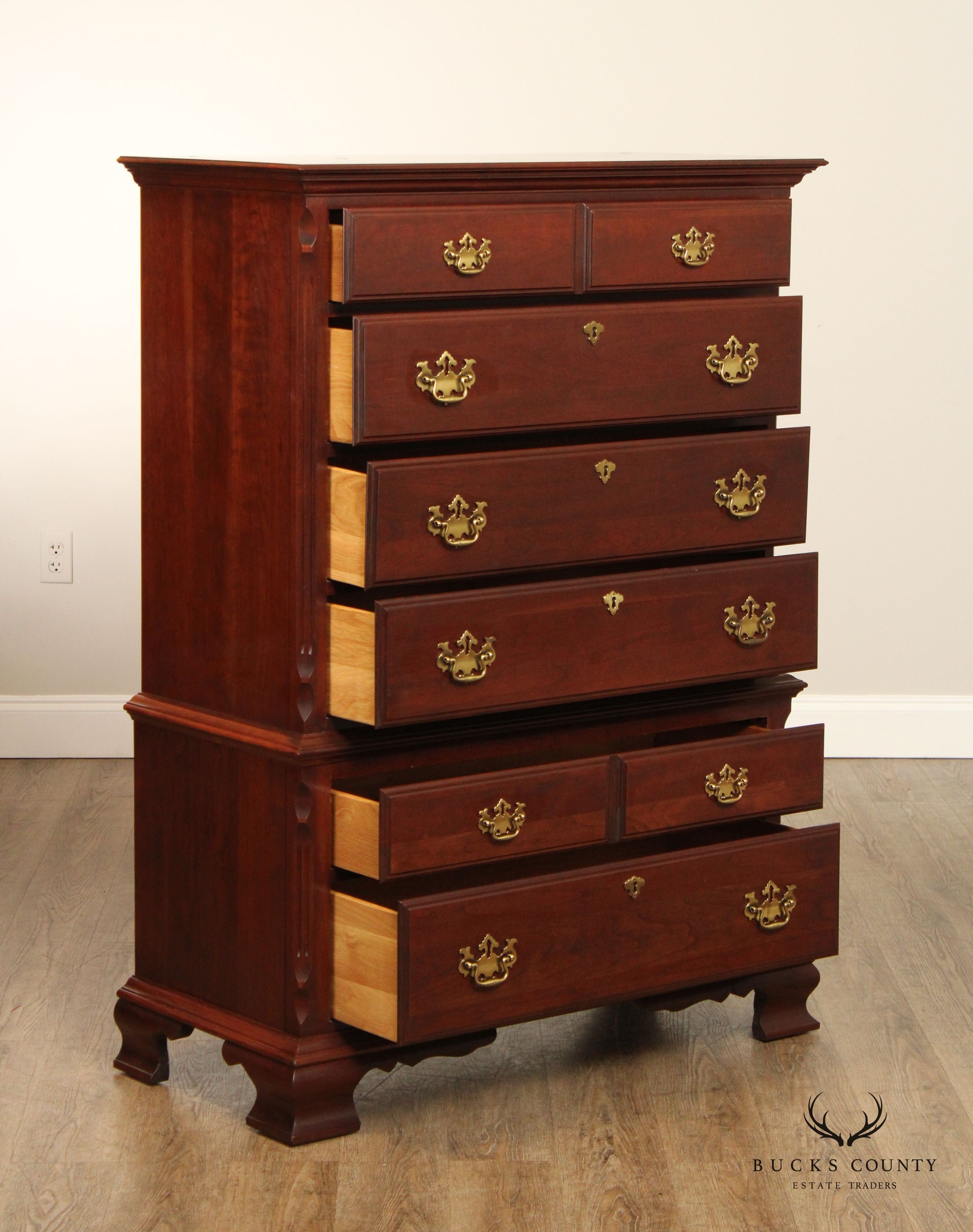 Pennsylvania House Chippendale Style Cherry Tall Chest