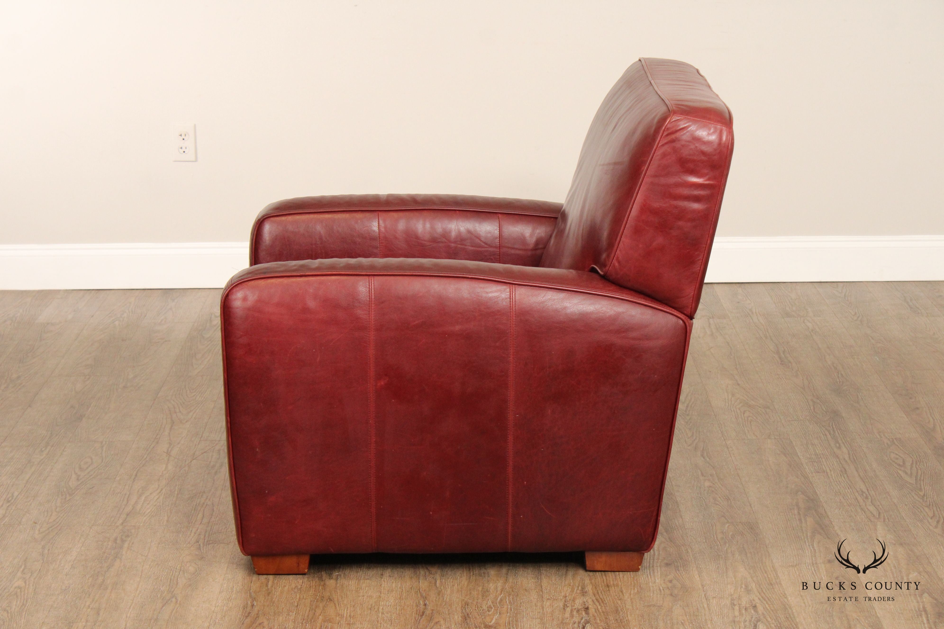 Crate & Barrel Leather Recliner