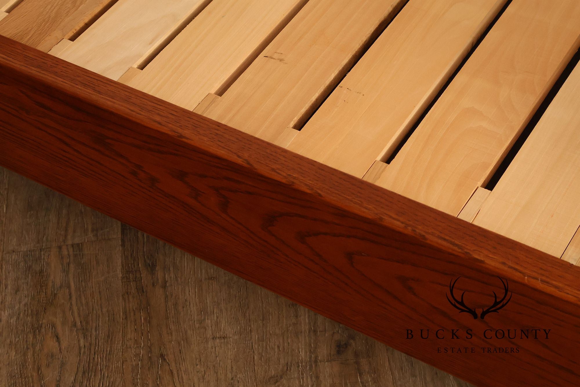 Custom Mission Oak Full Oak Bed