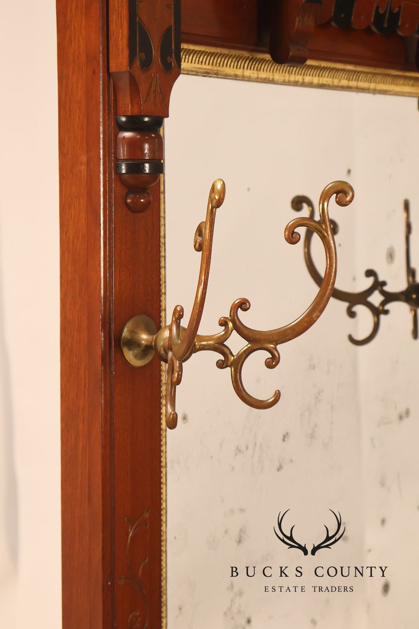 Victorian Eastlake Carved Wood Hall Tree