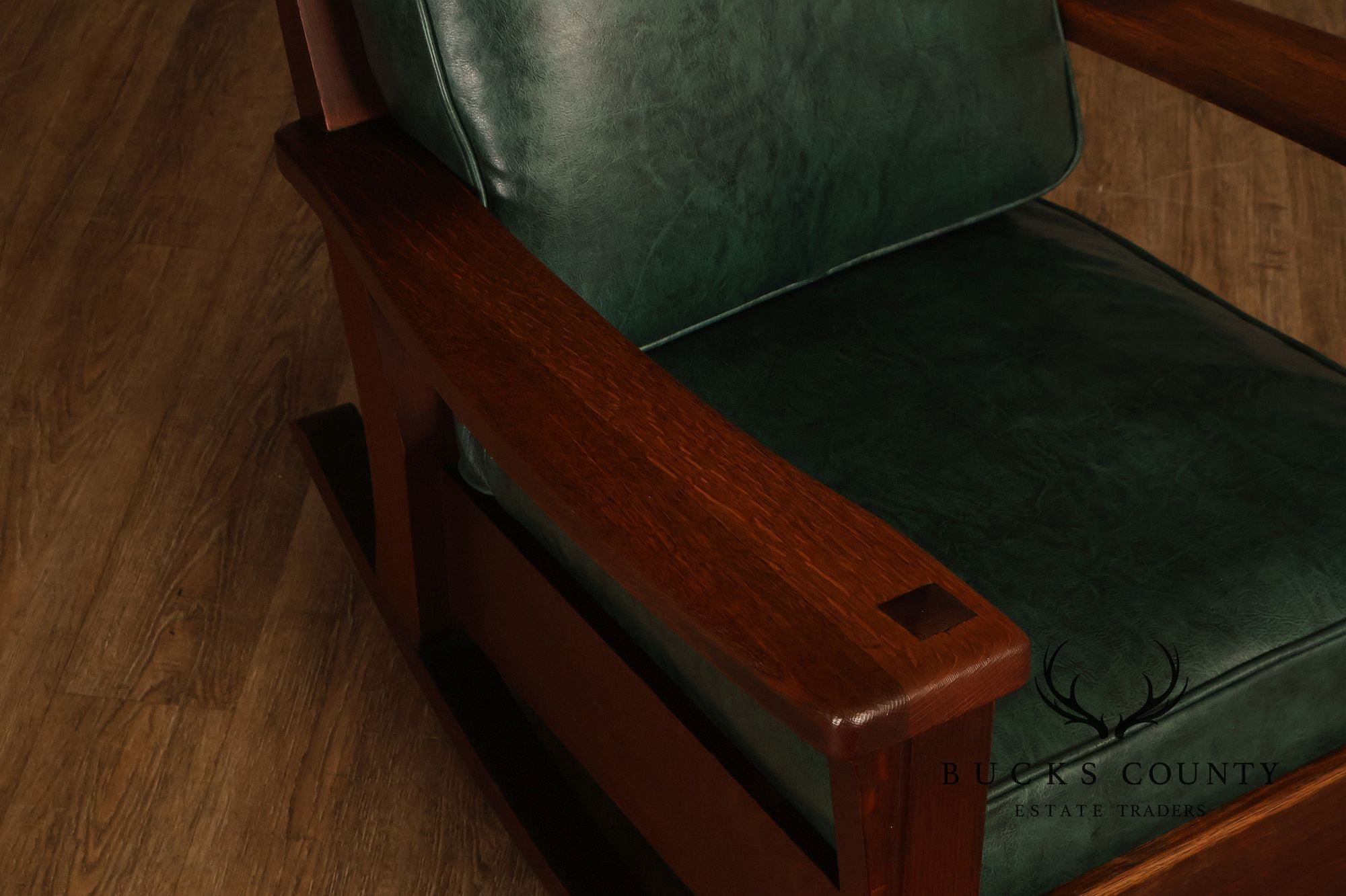 Limbert Arts & Crafts Antique Mission Oak Lounge Chair And Rocking Chair
