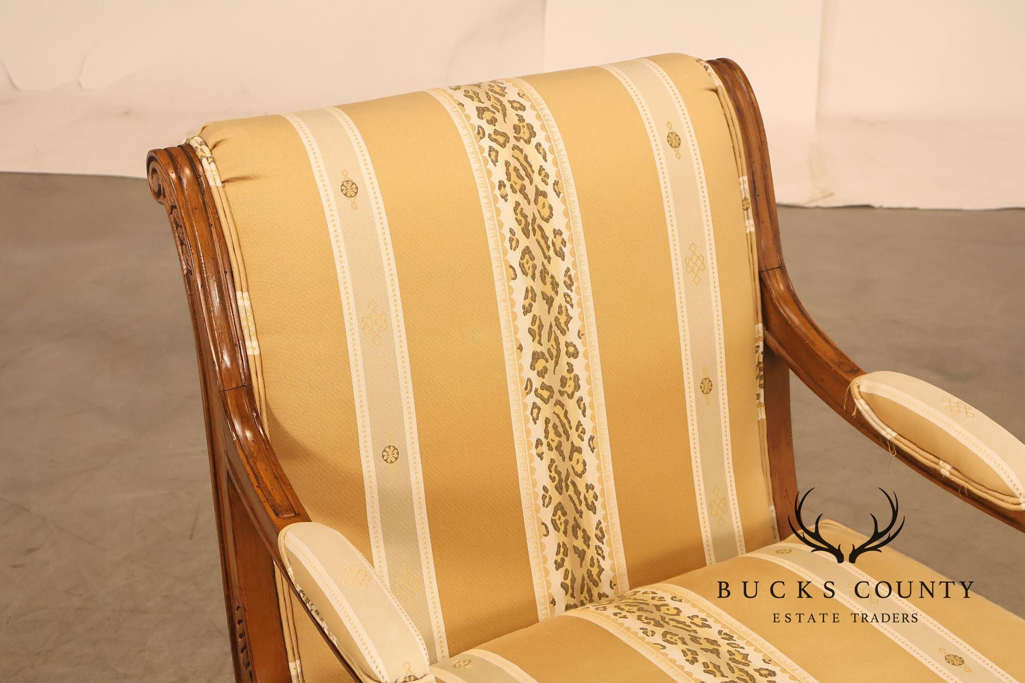 Sherrill Furniture Regency Style Pair of Bergere Armchairs