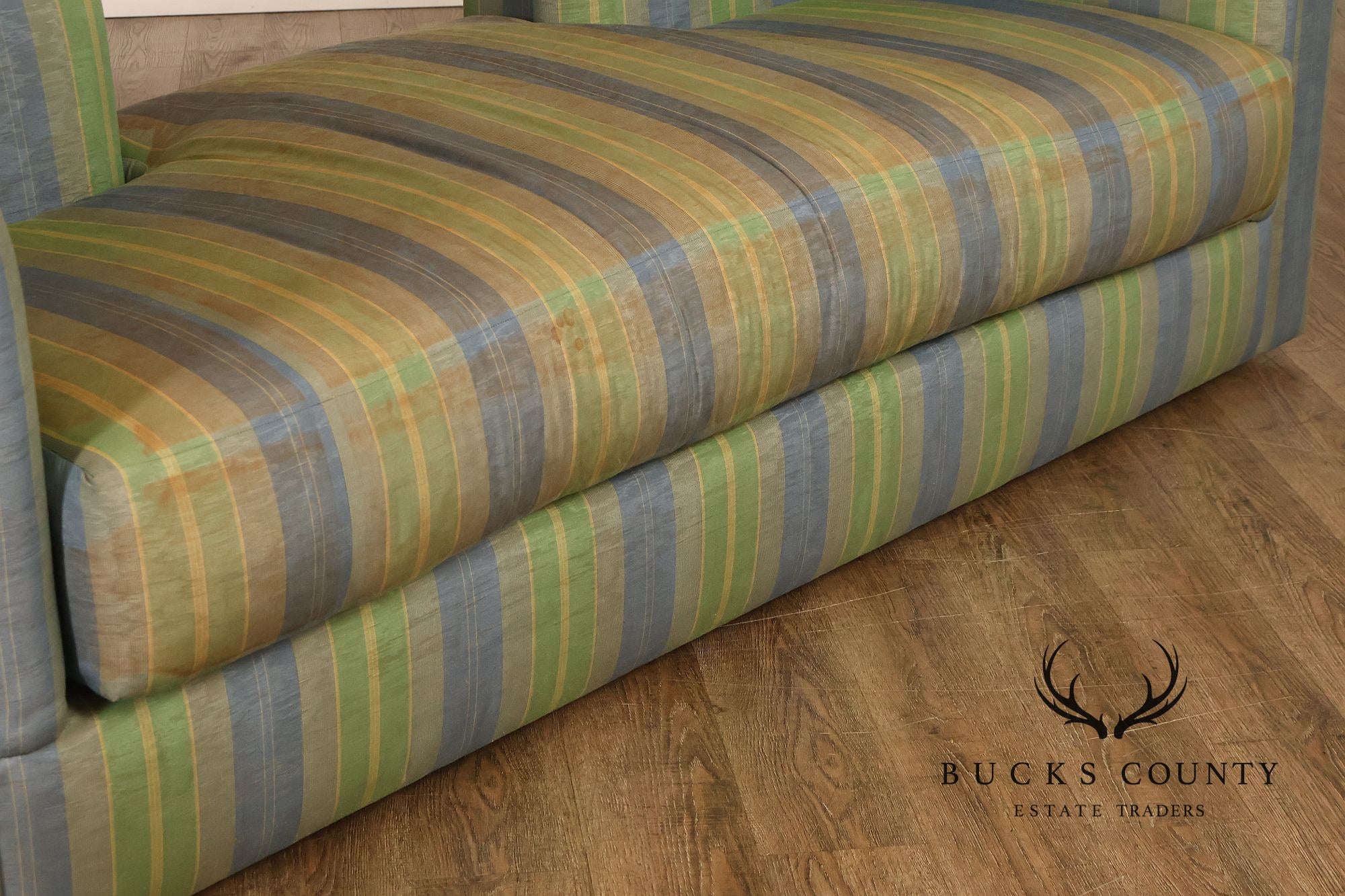 J. Robert Scott Contemporary Modern Striped Upholstered Daybed Sofa