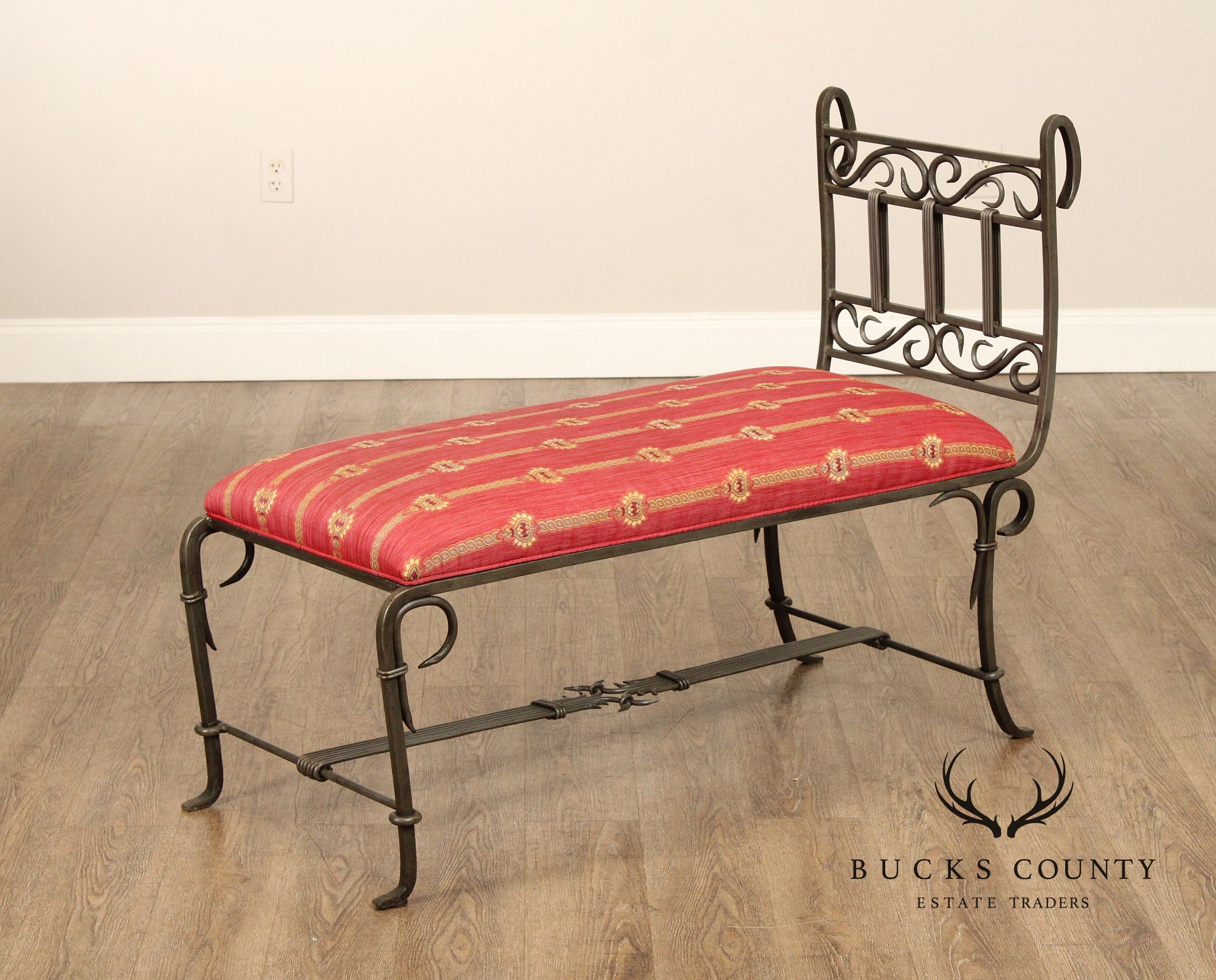 Vintage Wrought Iron Chaise Lounge