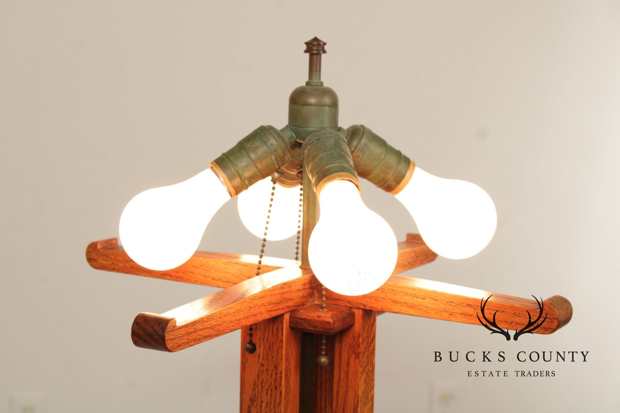 Aurora Studios Arts & Crafts Prairie Style Leaded Glass Table Lamp