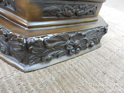 Heavy Bronze Renaissance Style Hexagon Pedestal