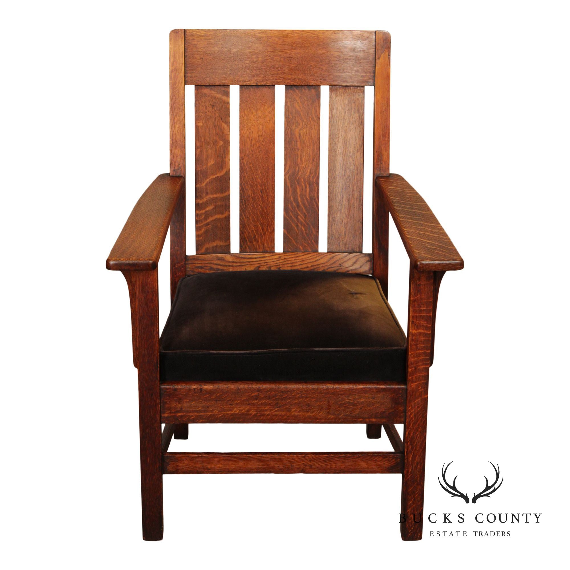 Antique Mission Oak Armchair