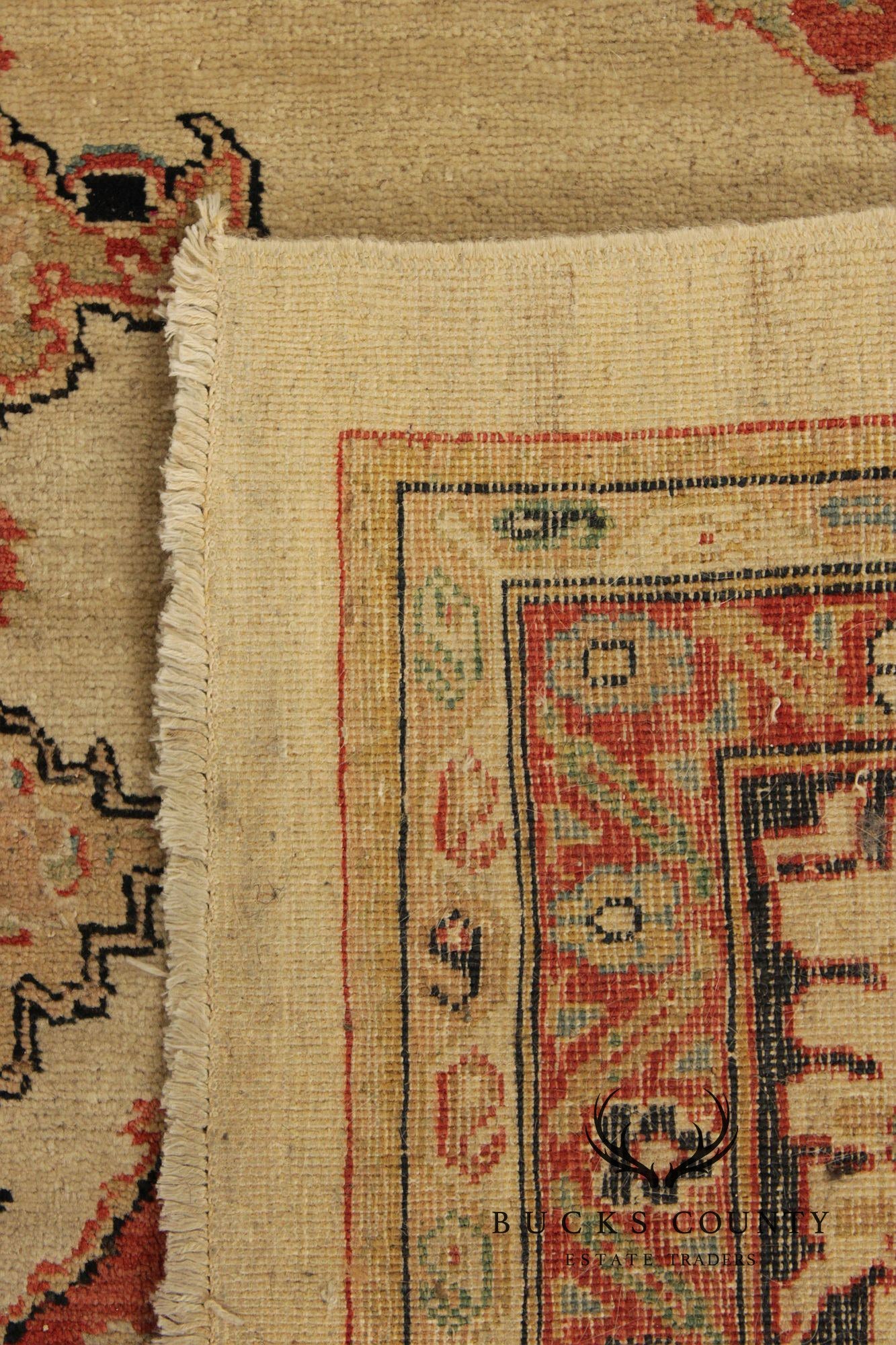 Peshawar Farahan Design Hand-Knotted Wool Area Rug – 6’ x 10’