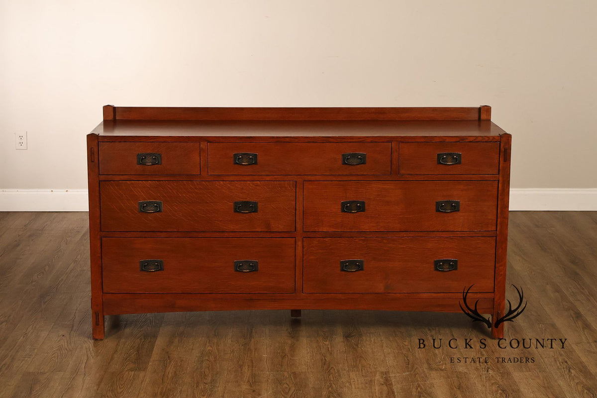 Stickley Mission Collection Oak Seven-Drawer Dresser