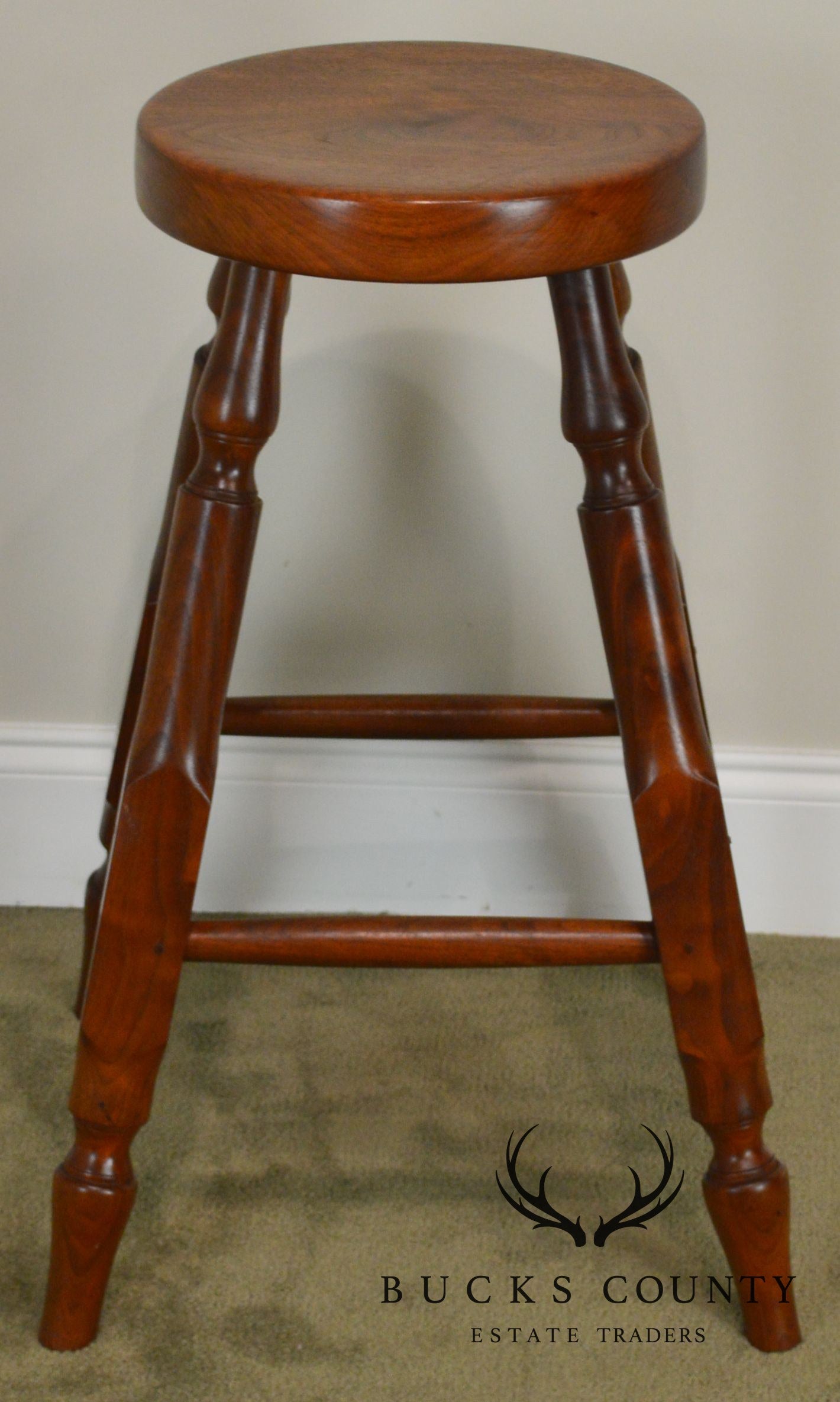 Wynnewood Woodworks Hand Crafted Solid Walnut Bar Stool