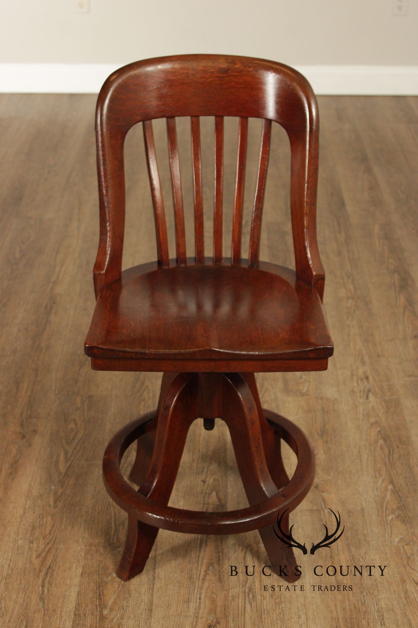 B.L. Marble Chair Antique Oak Swivel Clerk  or Drafting Chair