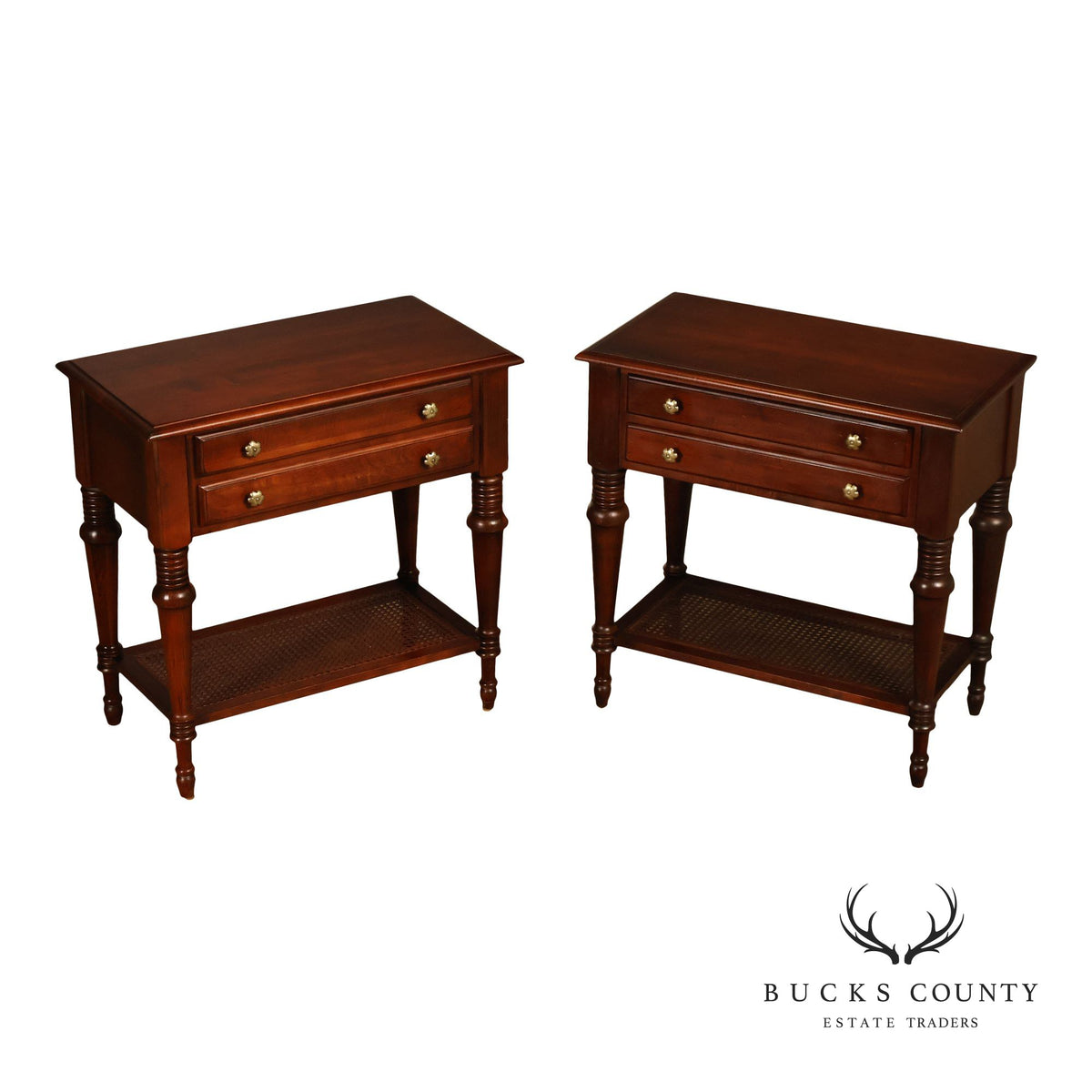 Ethan Allen British Classics Pair Of Two-Drawer Nightstands