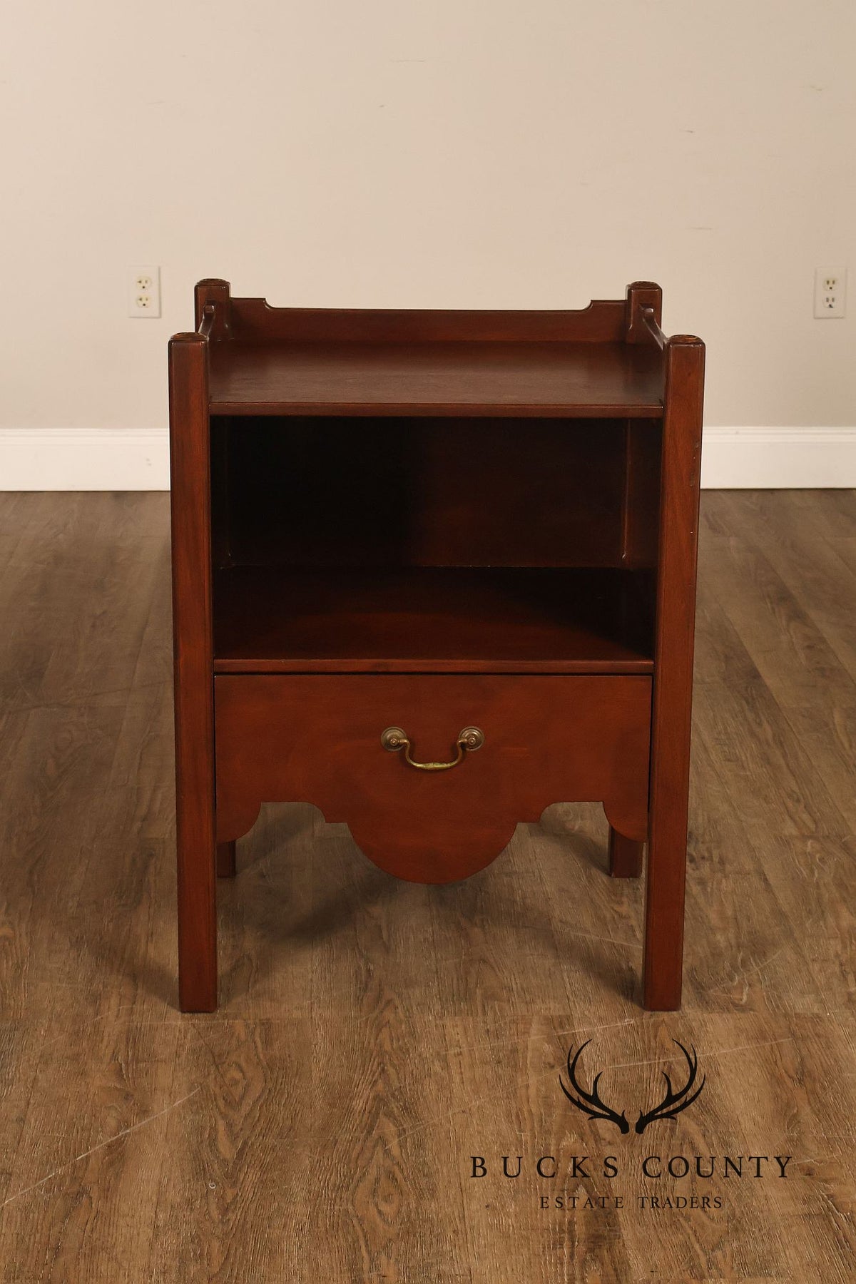 Custom Made Traditional One-Drawer Bedside Nightstand By Mark A. Krebs