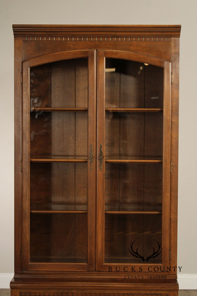 Ethan Allen Classic Manor Glass Door Bookcase