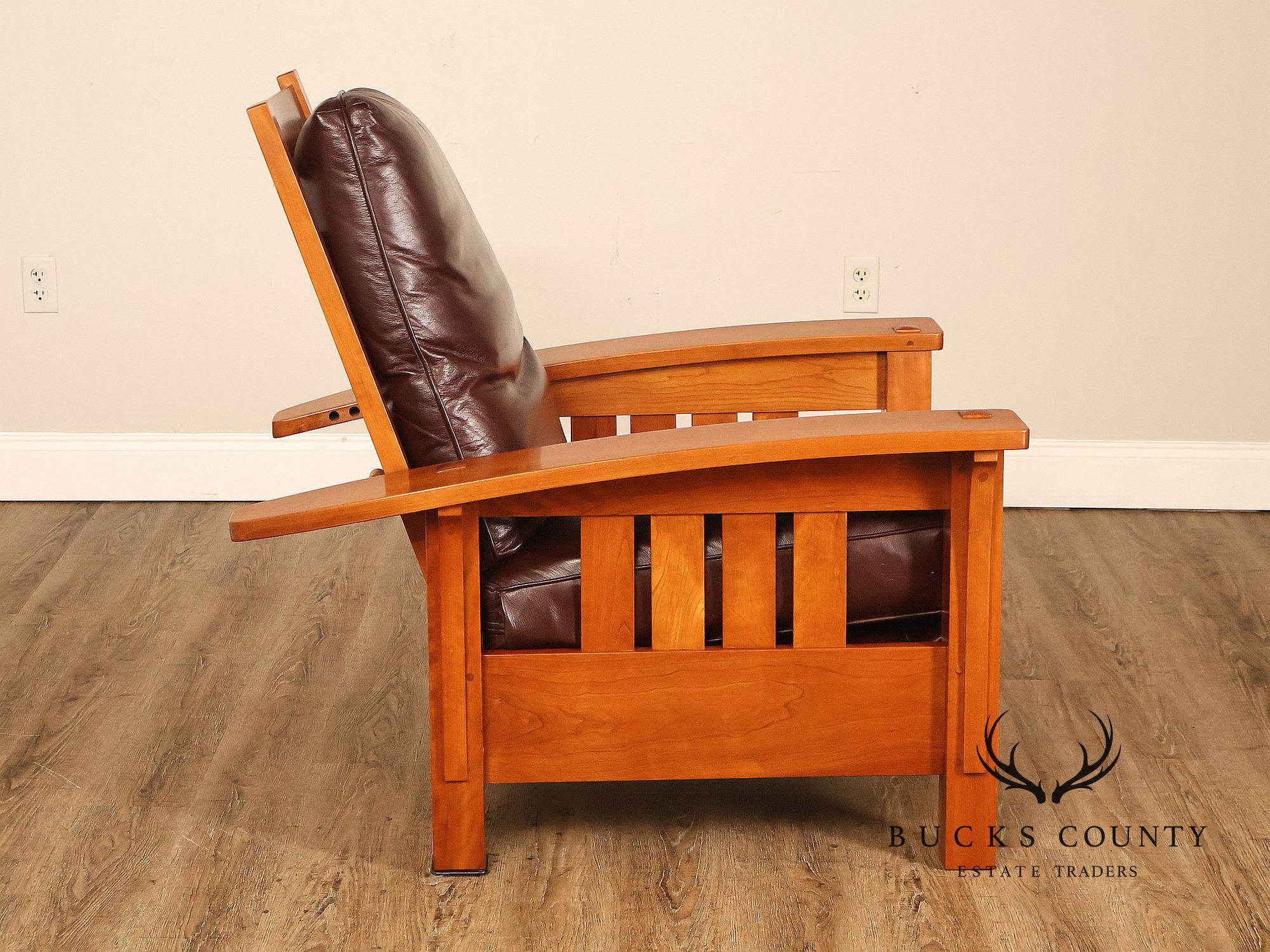Stickley Mission Collection Cherry Bow Arm Morris Chair