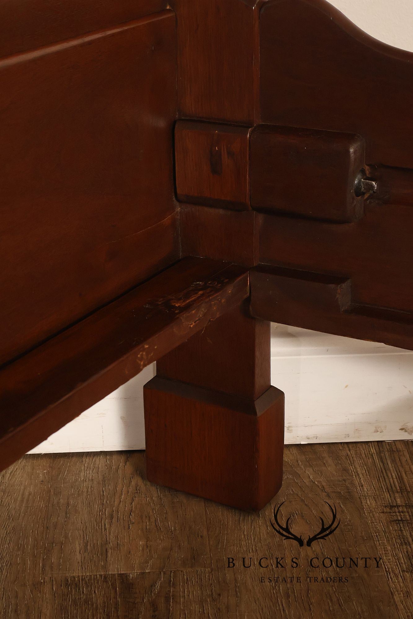 Antique Traditional Full Size Mahogany Sleigh Bed