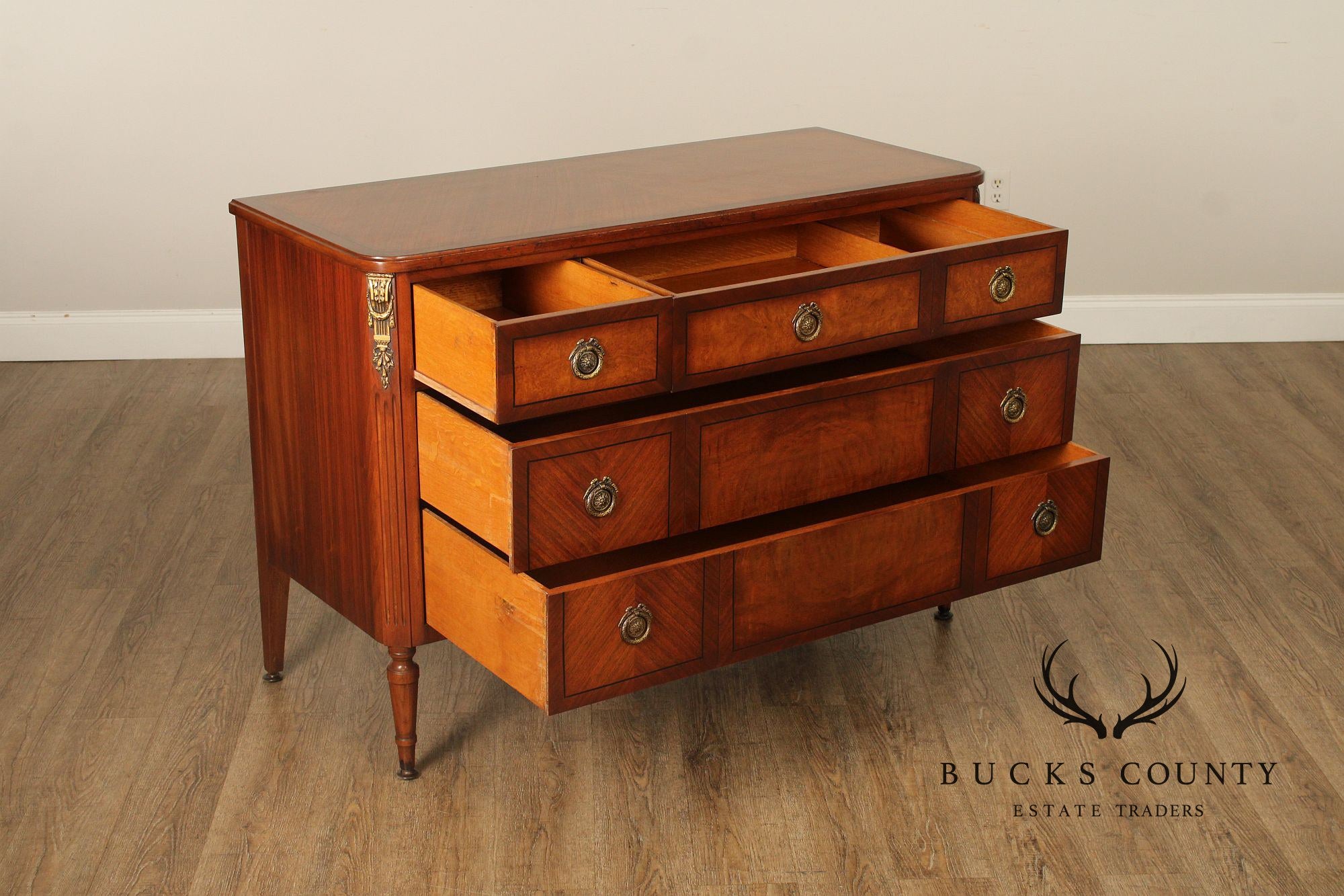 Tobey Furniture Co. French Louis XVI Style 1930's Walnut Commode